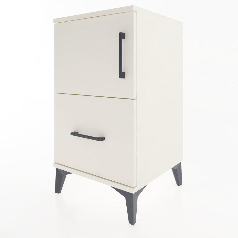 Woodntry Modular Nightstand Moonstone 44x44x68 cm with Cover and Drawer KC19-1