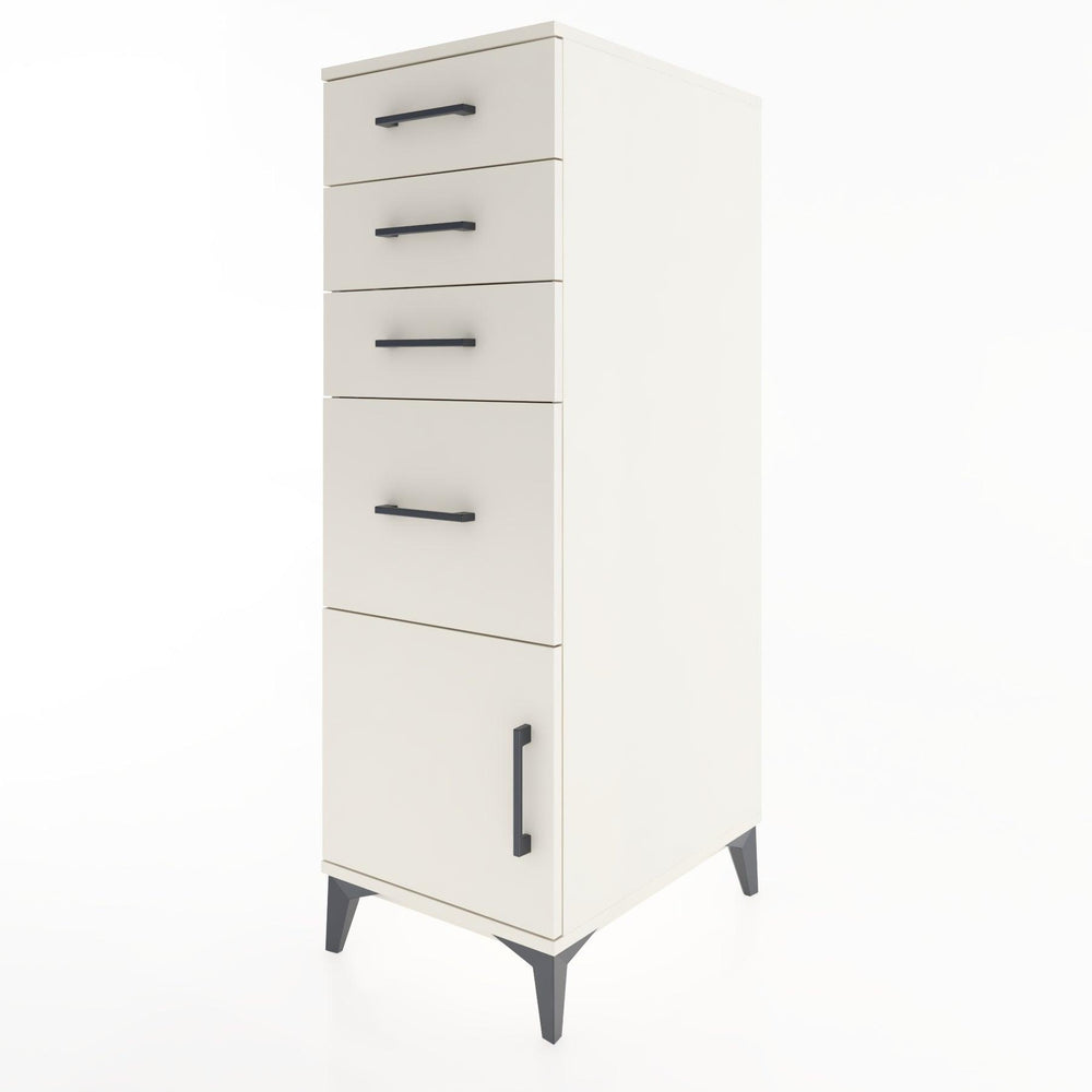 Woodntry Modüler Dolap Aytaşı 44x59x122 cm Kapaklı ve Çekmeceli KC19-1