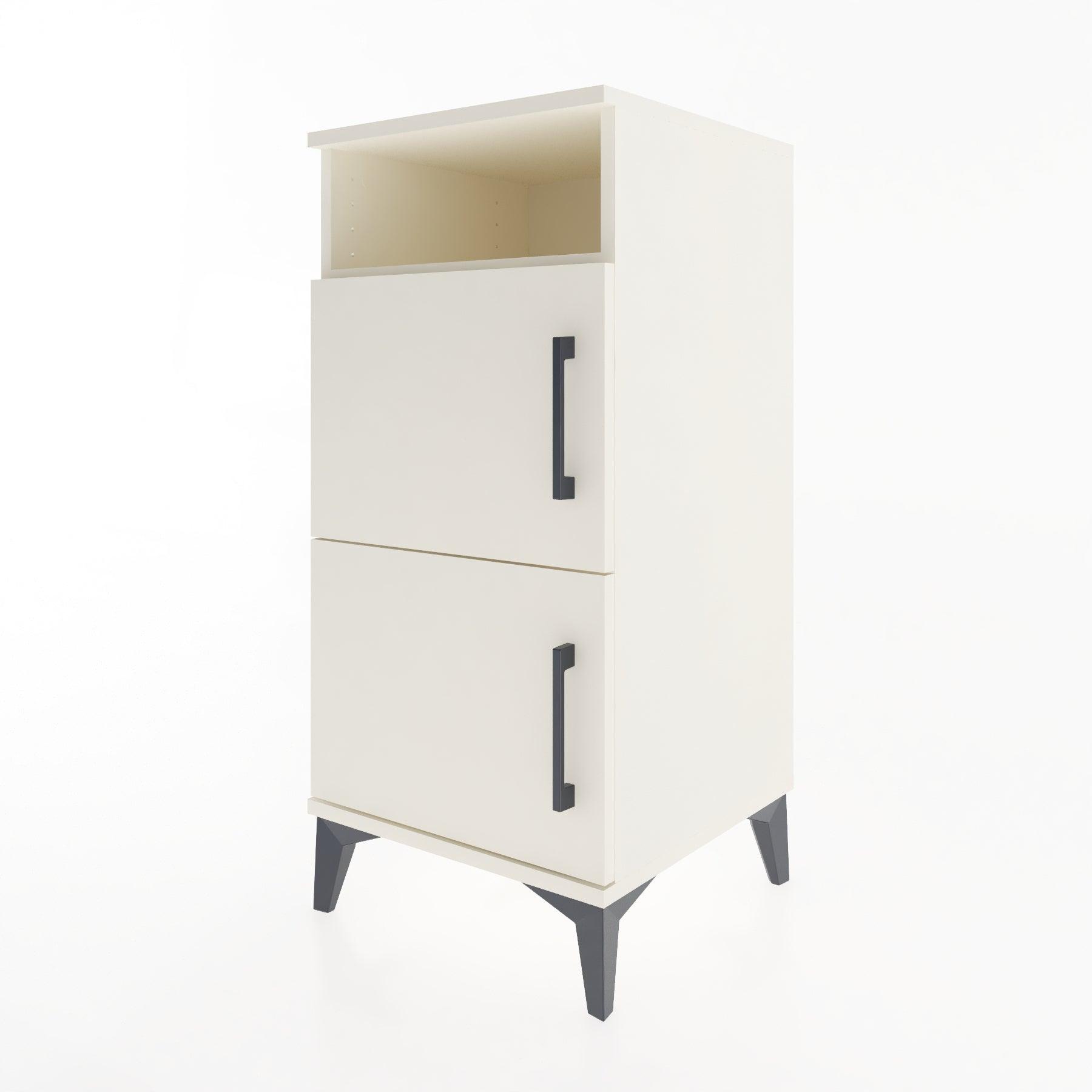 Woodntry Modular Nightstand Moonstone 44x44x84 cm with Cover and Shelf KR41-1