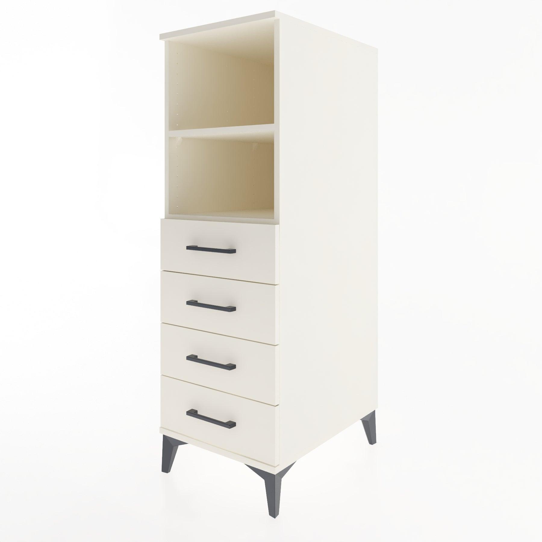 Woodntry Modular Cabinet Moonstone 44x59x122 cm with Drawers and Shelves CR119-1