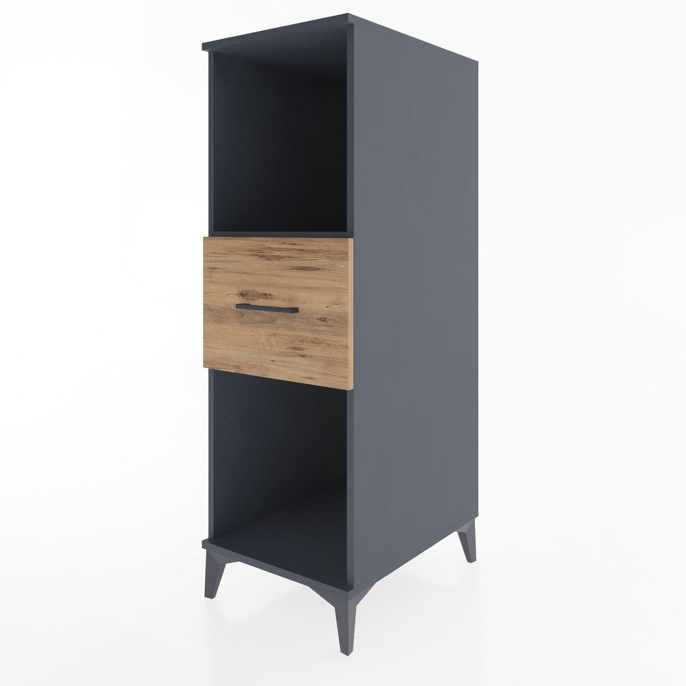 Woodntry Modular Cabinet Anthracite 44x30x122 cm with Drawers and Shelves CR69-2