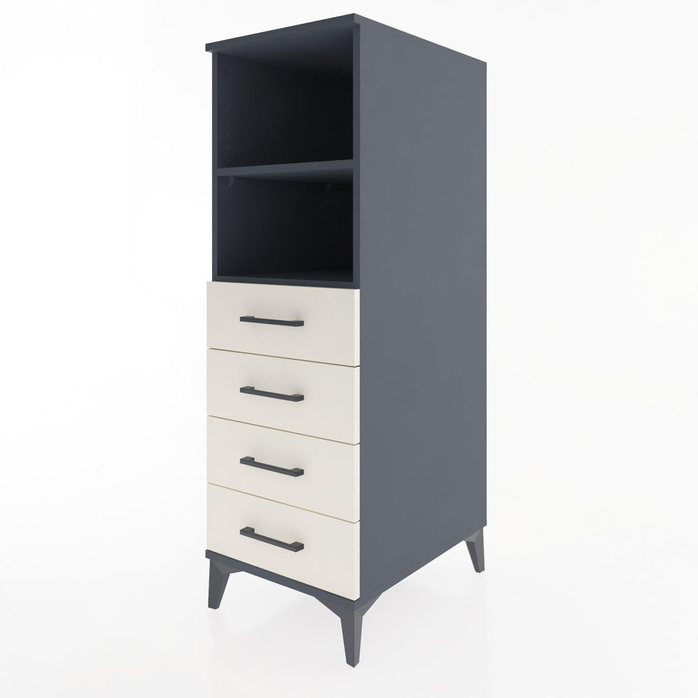 Woodntry Modular Cabinet Anthracite 44x30x122 cm with Drawers and Shelves CR119-2