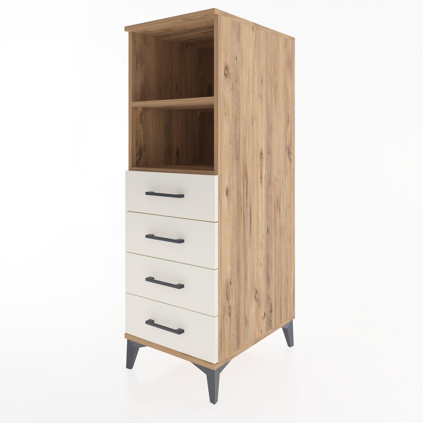 Woodntry Modular Cabinet Pine 44x59x122 cm with Drawers and Shelves CR119-3
