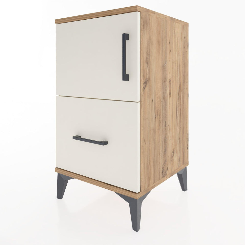Woodntry Modular Nightstand Pine 44x44x68 cm with Cover and Drawer KC19-3