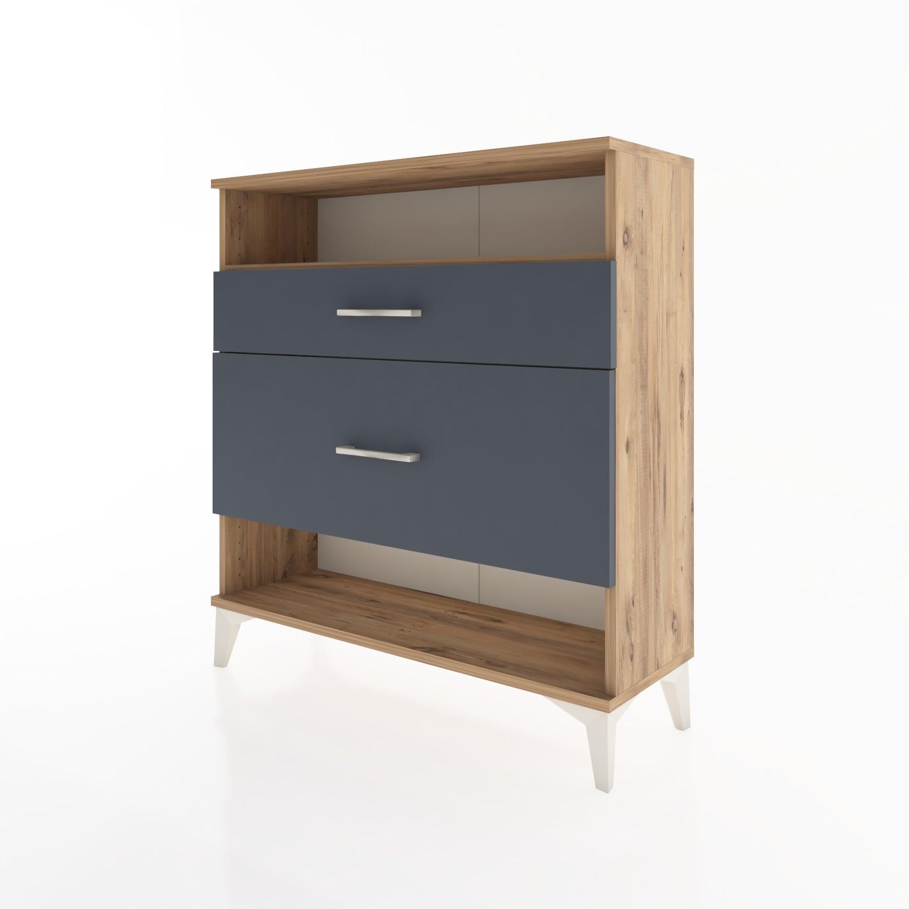 Woodntry Modular Dresser Pine 88x30x84 cm with Drawers and Shelves CR19-3