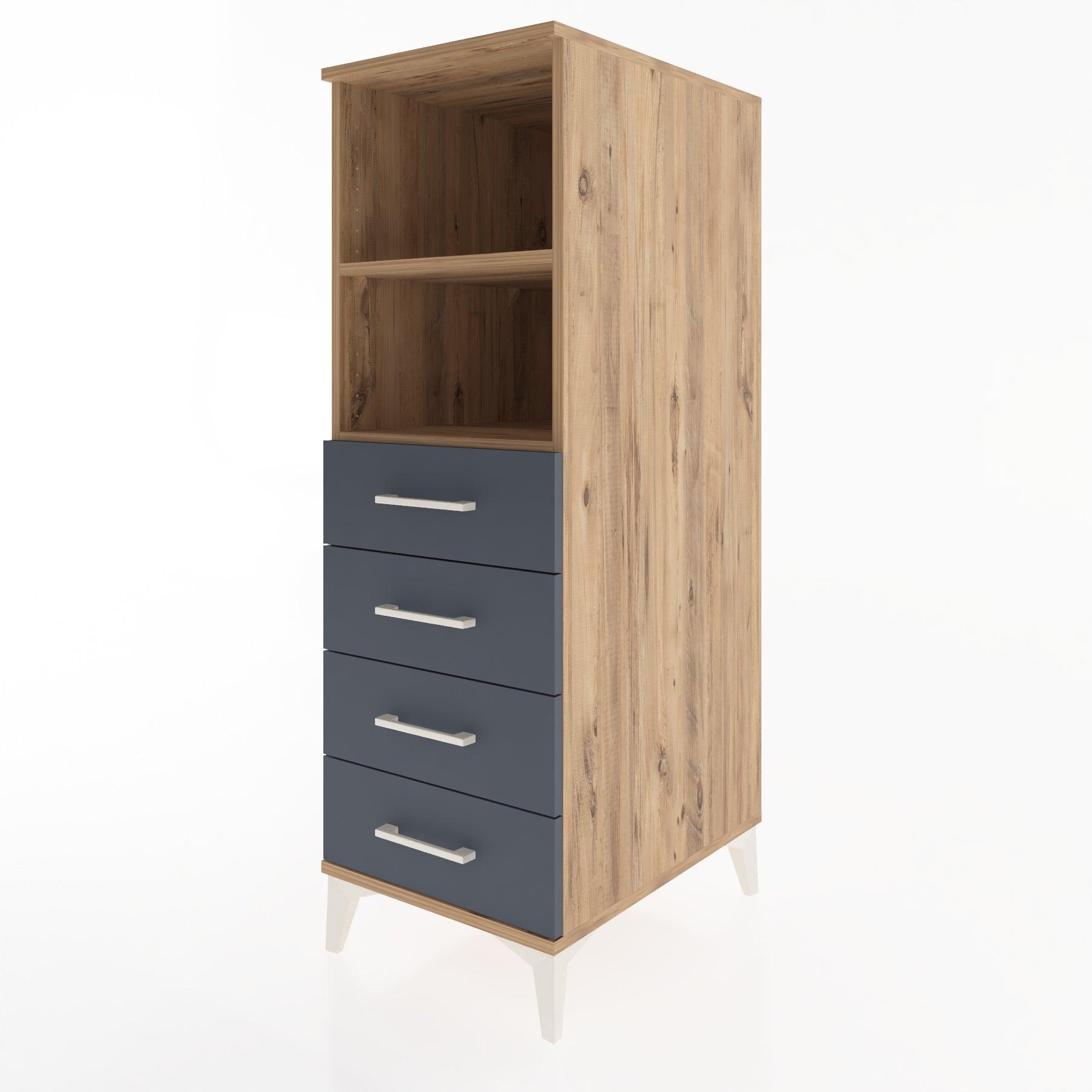 Woodntry Modular Cabinet Pine 44x59x122 cm with Drawers and Shelves CR119-3