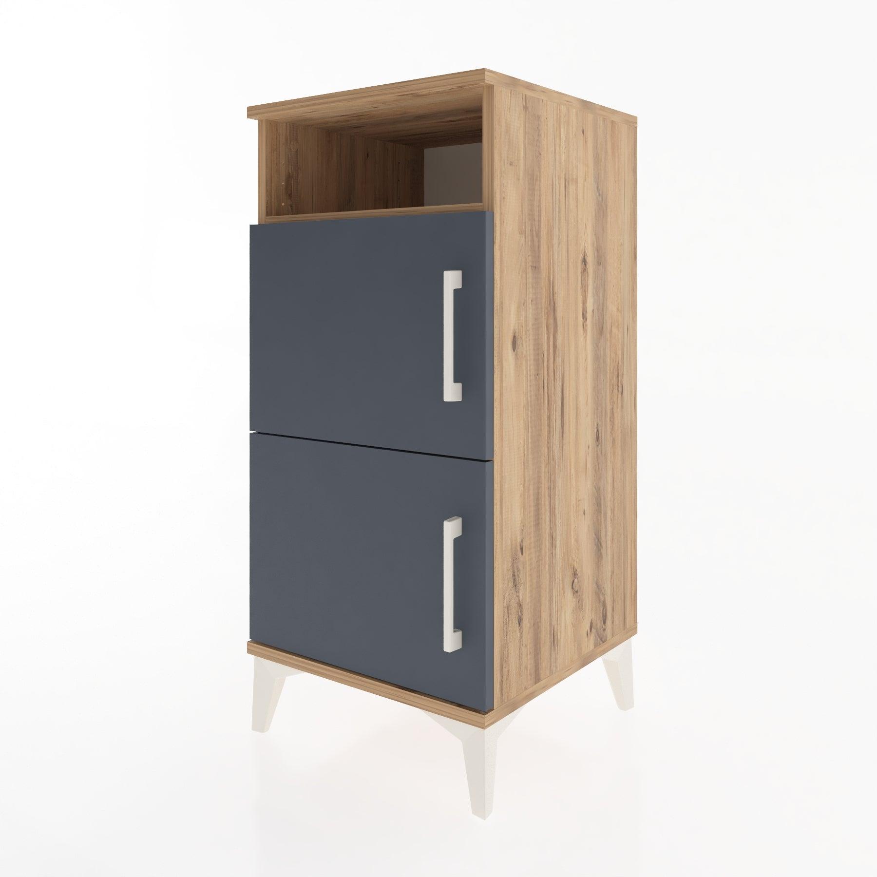 Woodntry Modular Nightstand Pine 44x44x84 cm with Cover and Shelf KR41-3