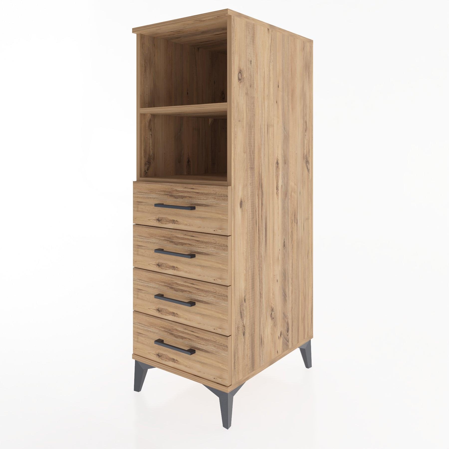 Woodntry Modular Cabinet Pine 44x59x122 cm with Drawers and Shelves CR119-3