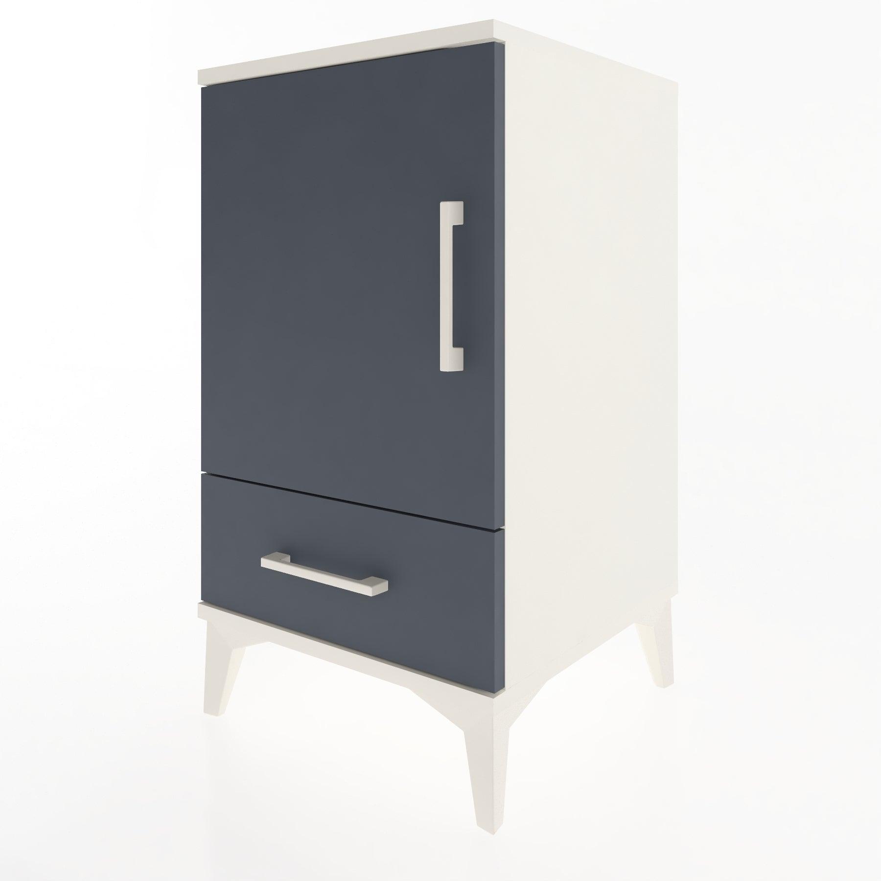 Woodntry Modular Nightstand Moonstone 44x44x68 cm with Cover and Drawer KC20-1