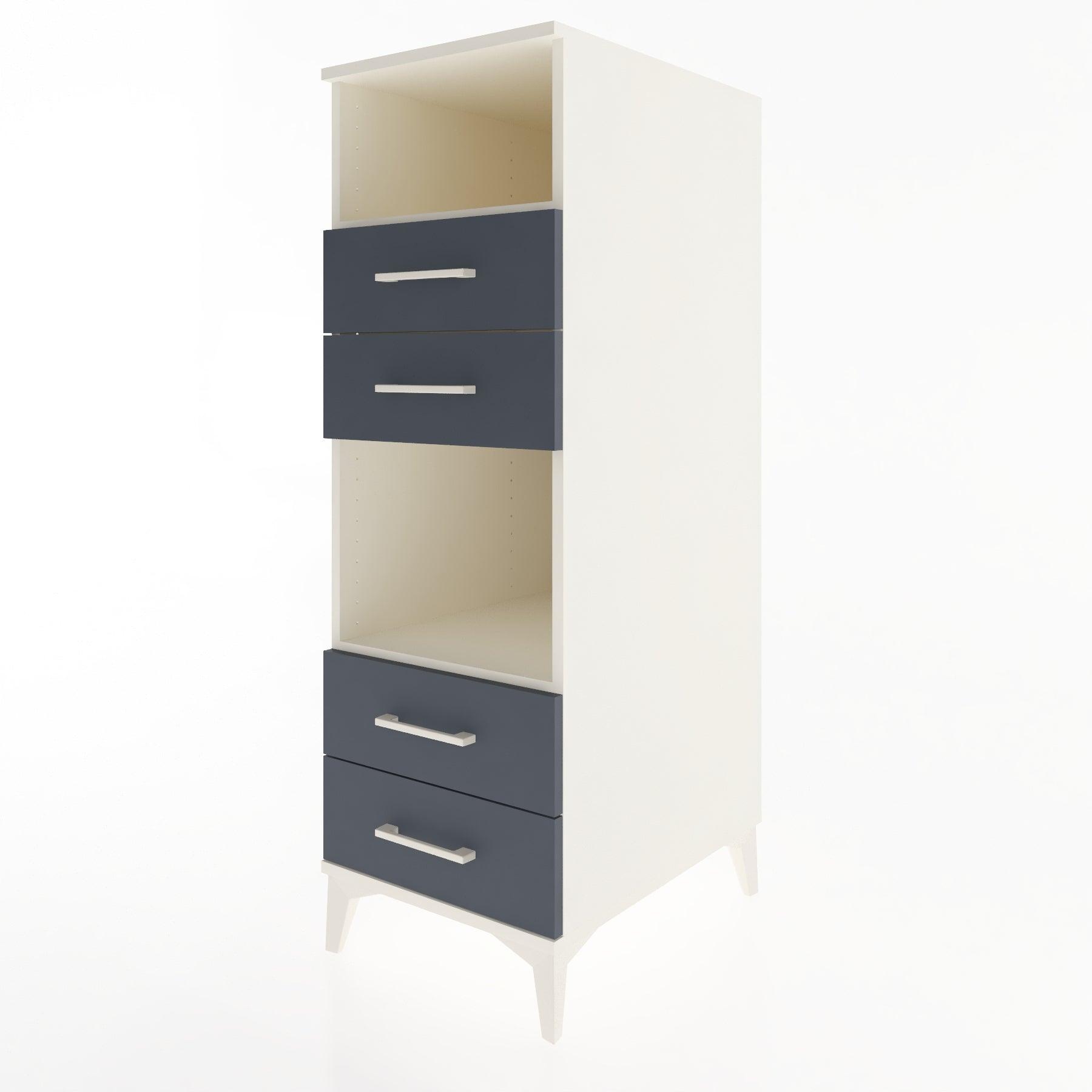 Woodntry Modular Cabinet Moonstone 44x59x122 cm with Drawers and Shelves CR120-1