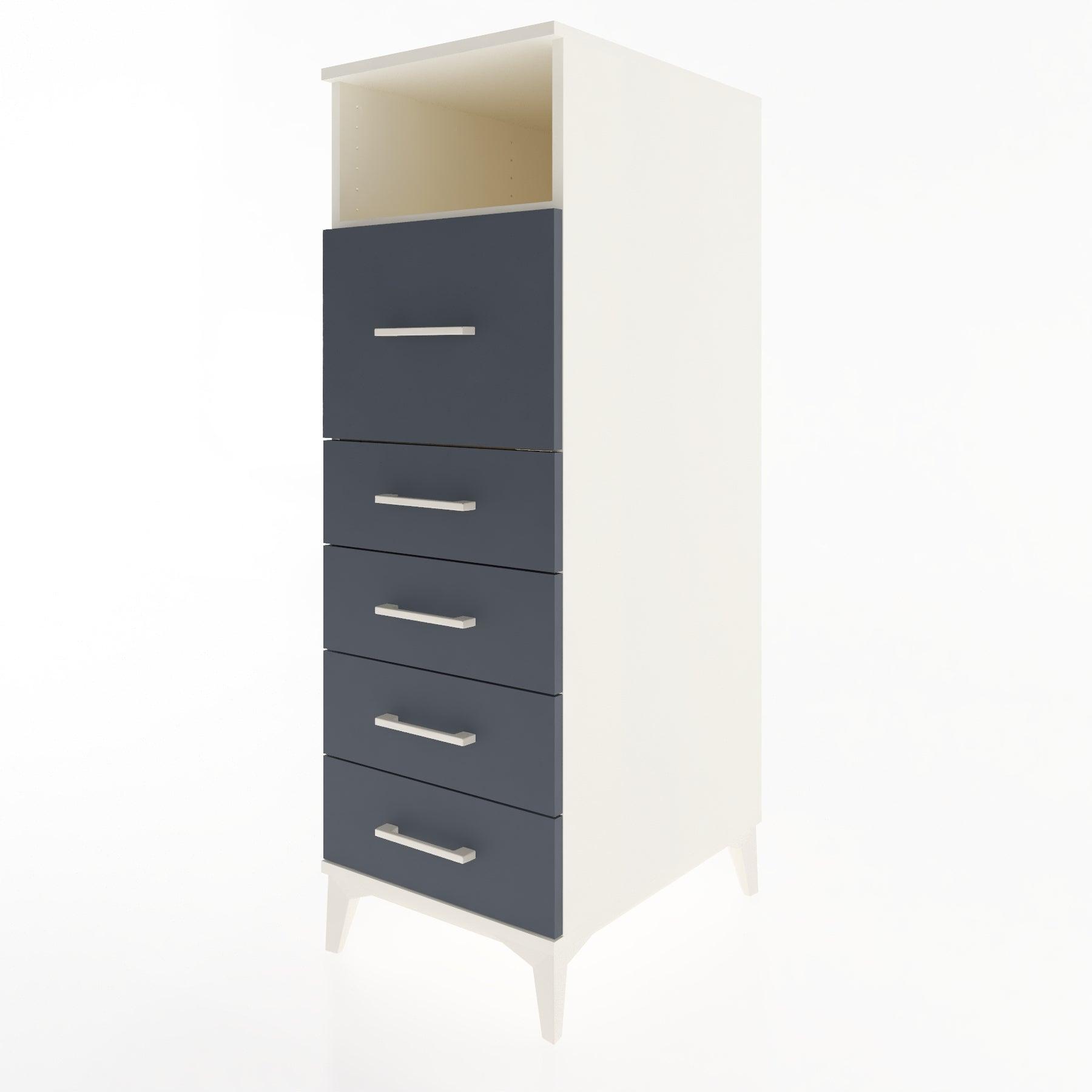 Woodntry Modular Cabinet Moonstone 44x30x122 cm with Drawers and Shelves CR20-1