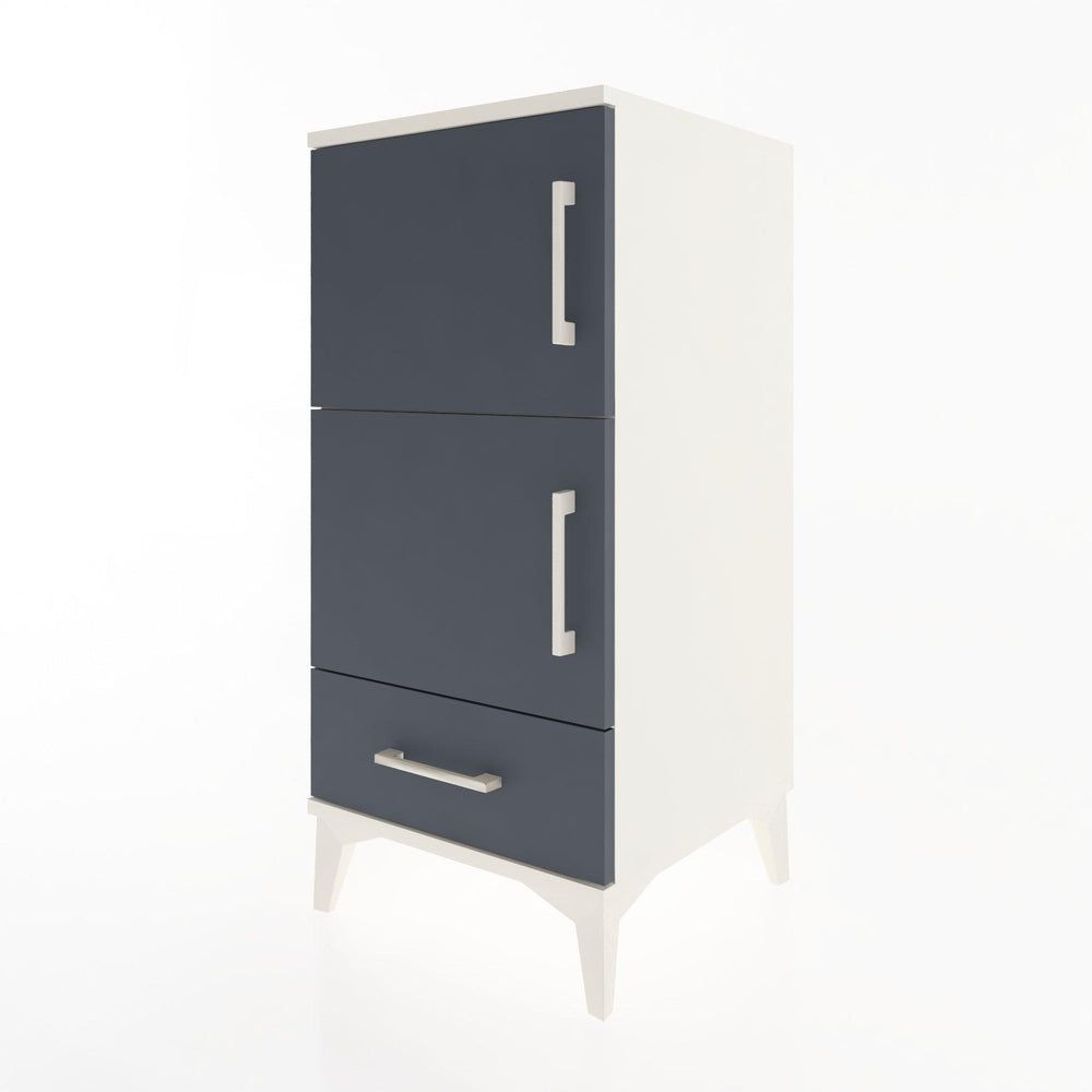 Woodntry Modular Nightstand Moonstone 44x44x84 cm with Cover and Drawer KC42-1