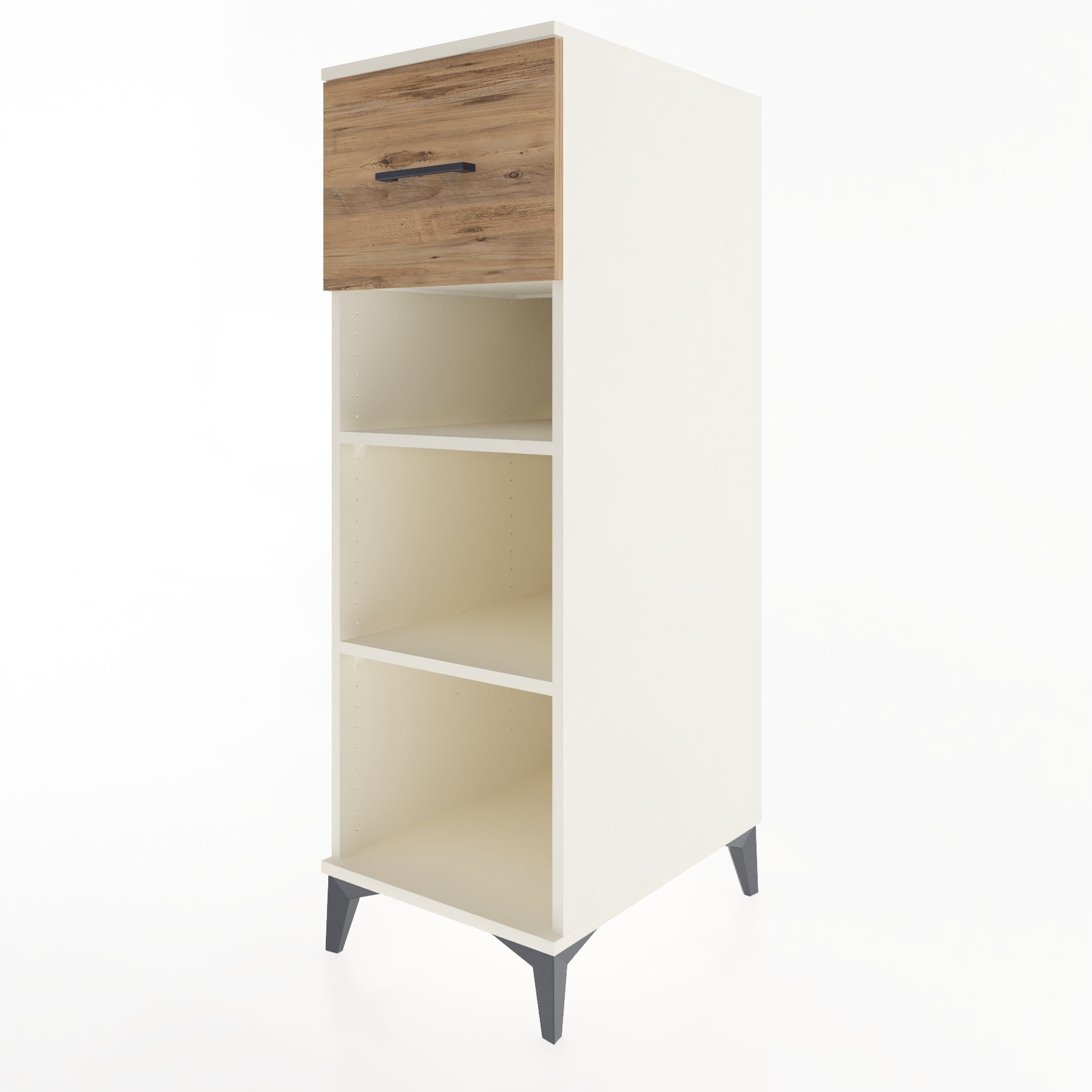 Woodntry Modular Cabinet Moonstone 44x59x122 cm with Drawers and Shelves CR70-1