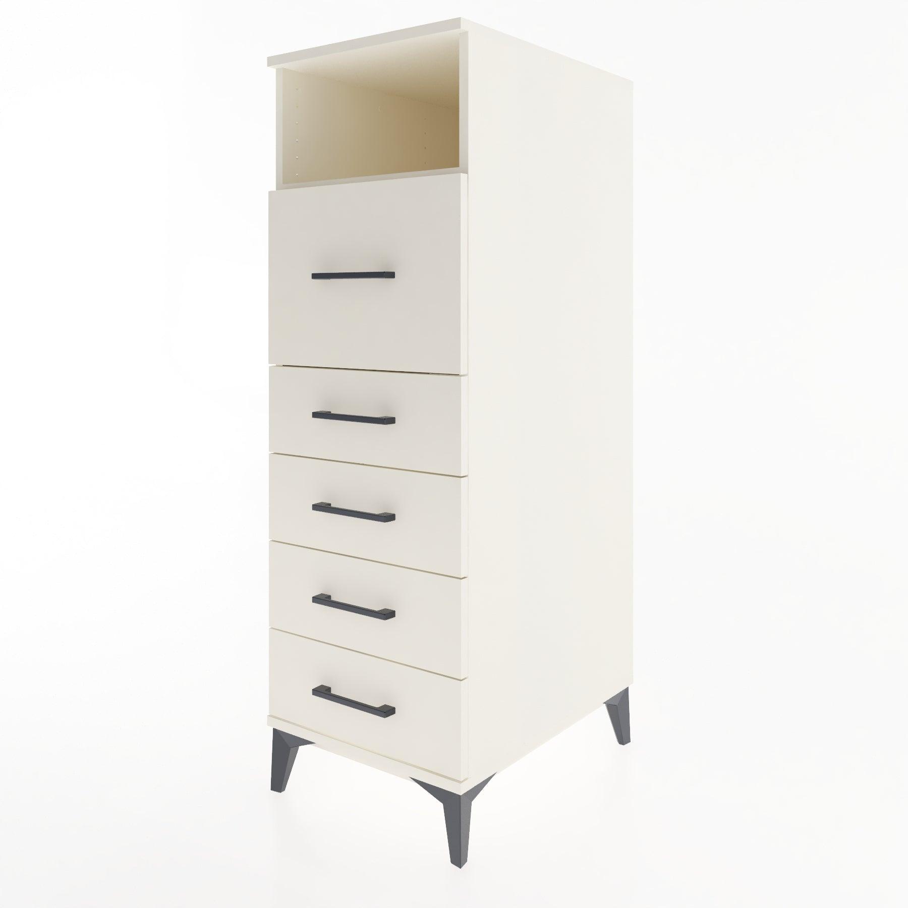 Woodntry Modular Cabinet Moonstone 44x30x122 cm with Drawers and Shelves CR20-1