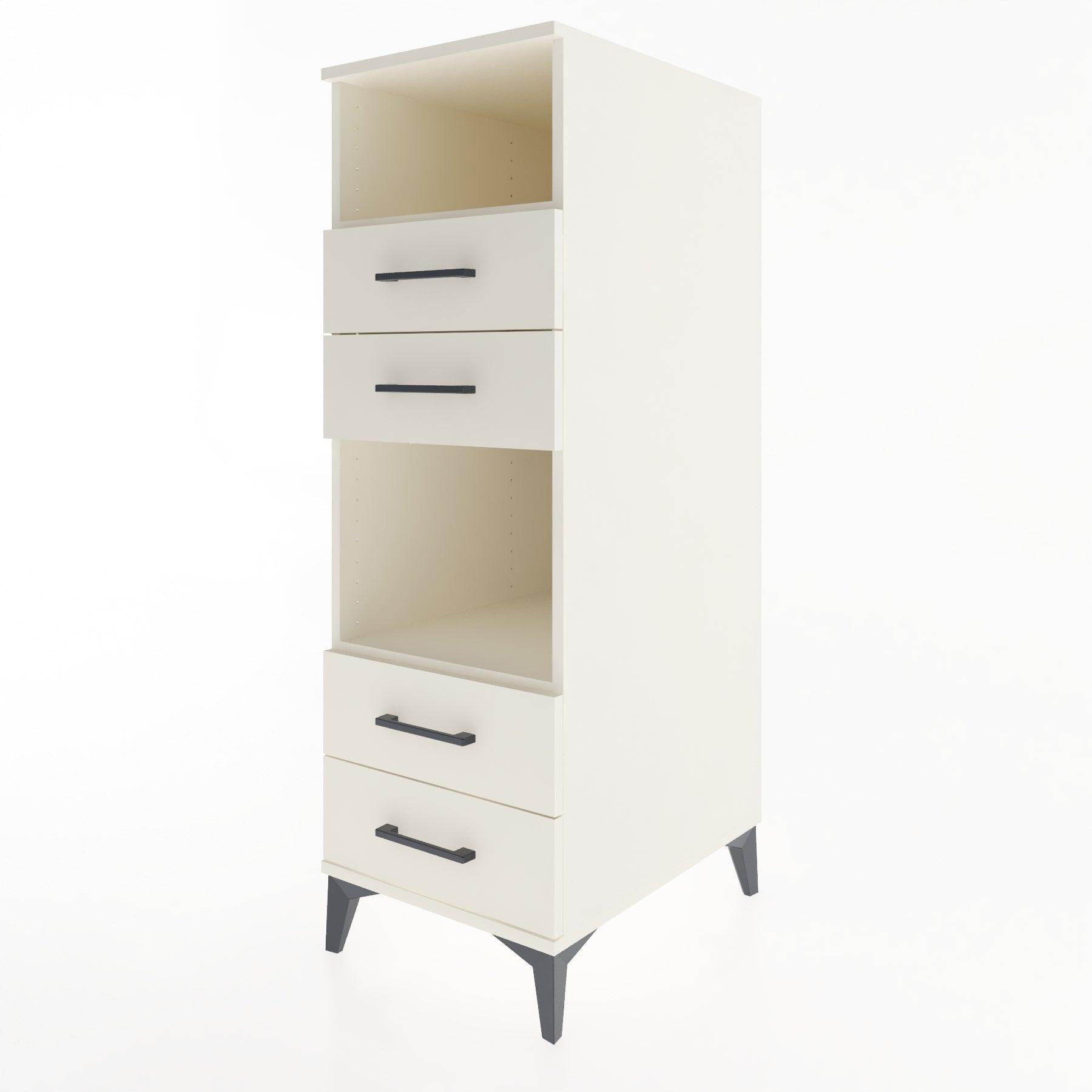 Woodntry Modular Cabinet Moonstone 44x59x122 cm with Drawers and Shelves CR120-1