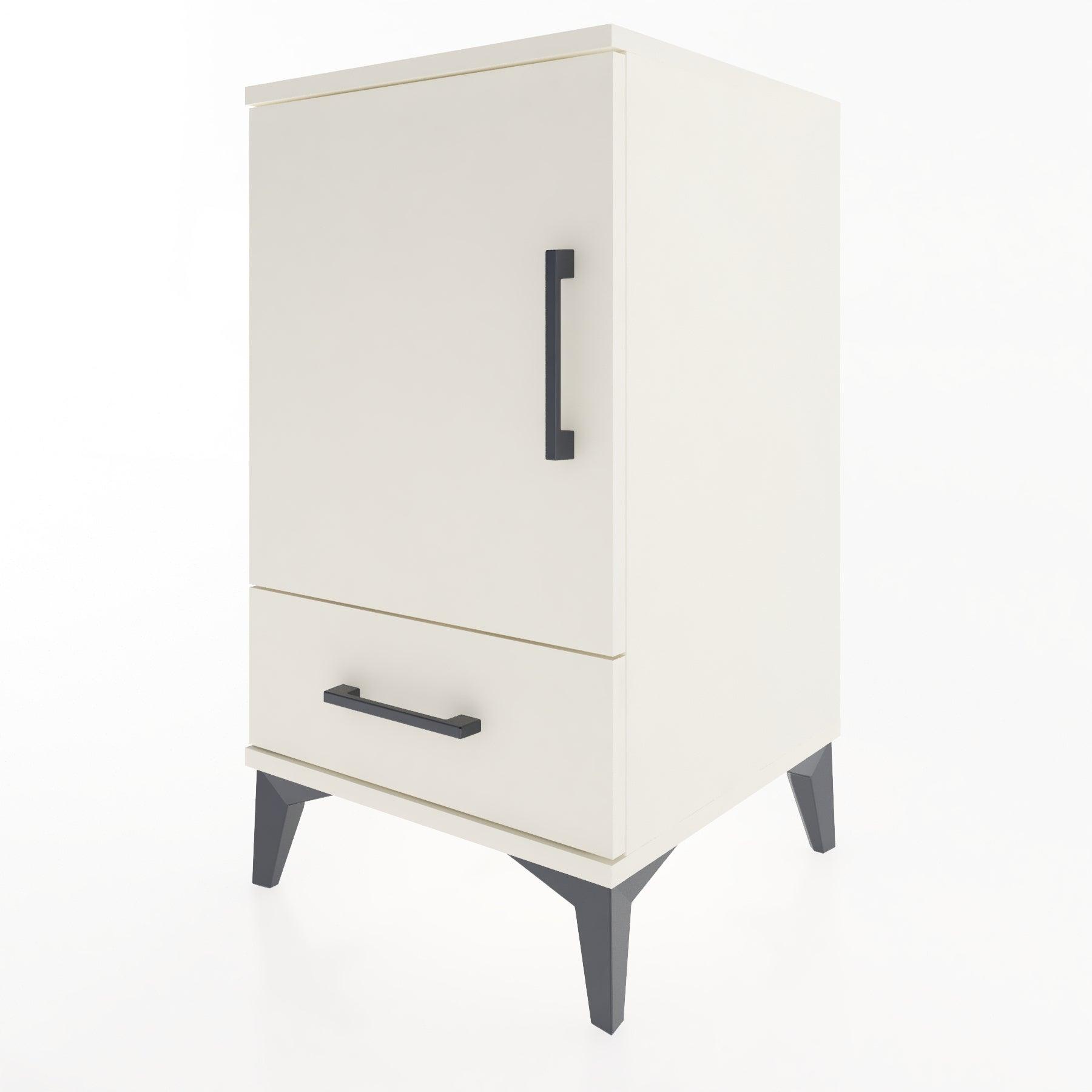 Woodntry Modular Nightstand Moonstone 44x44x68 cm with Cover and Drawer KC20-1