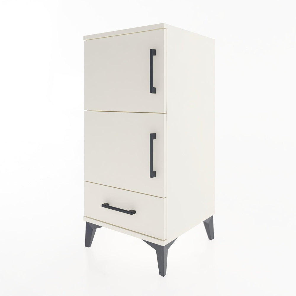 Woodntry Modular Nightstand Moonstone 44x44x84 cm with Cover and Drawer KC42-1