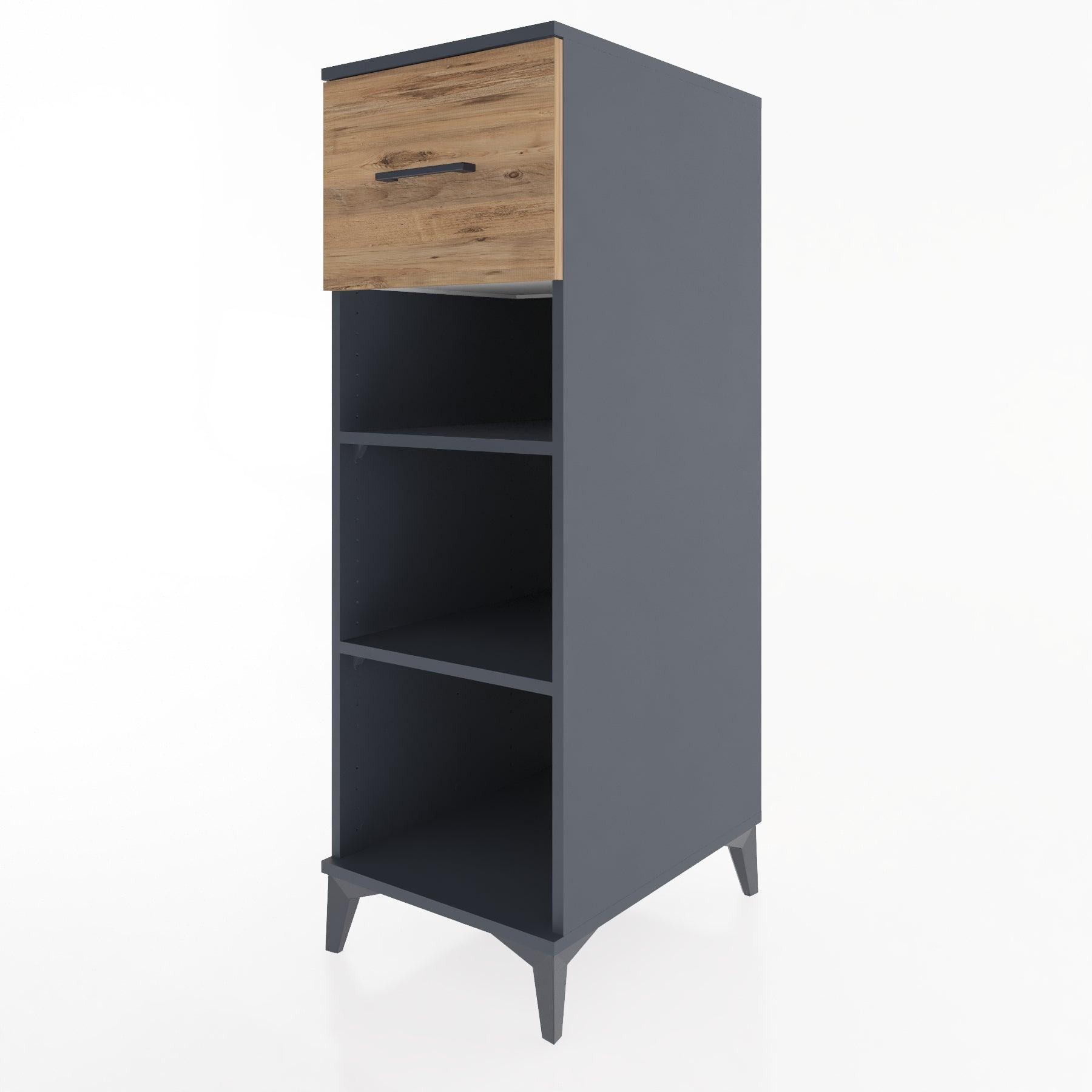 Woodntry Modular Cabinet Anthracite 44x30x122 cm with Drawers and Shelves CR70-2
