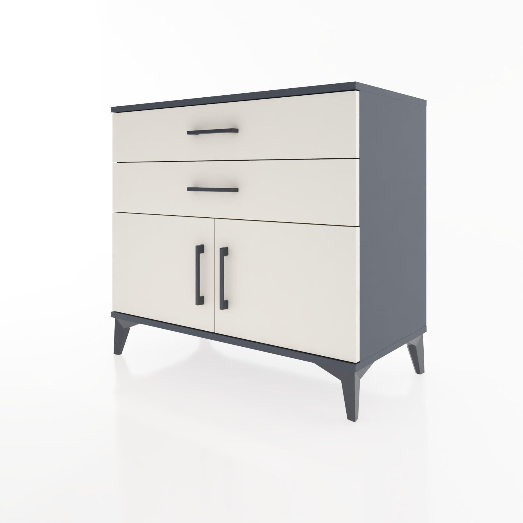 Woodntry Modular Dresser Anthracite 88x44x68 cm with Cover and Drawer KC20-2