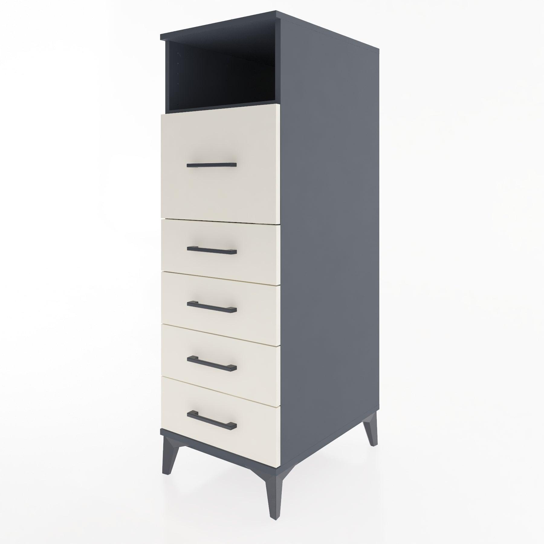 Woodntry Modular Cabinet Anthracite 44x30x122 cm with Drawers and Shelves CR20-2