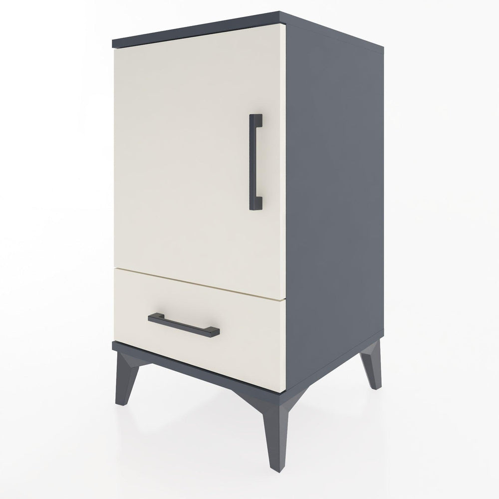 Woodntry Modüler Komodin Antrasit 44x44x68 cm Kapaklı ve Çekmeceli KC20-2