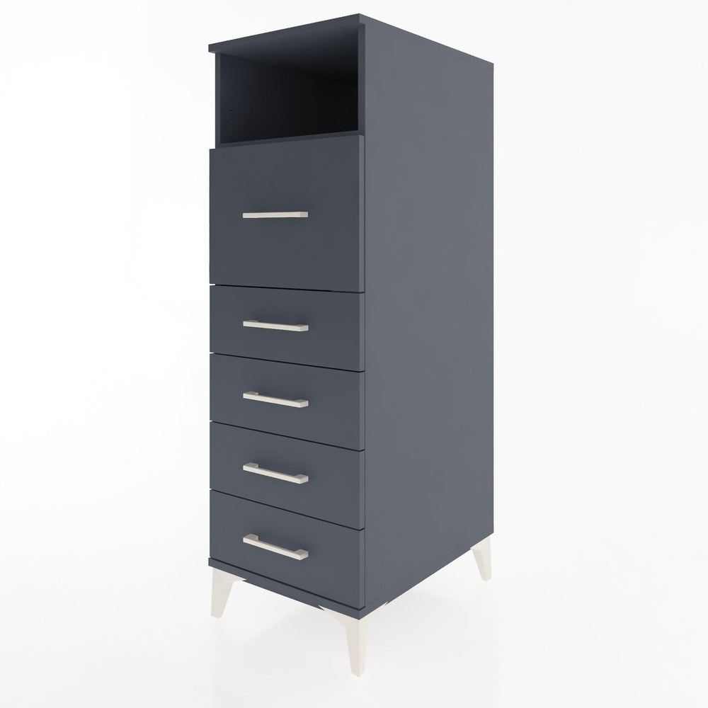 Woodntry Modular Cabinet Anthracite 44x30x122 cm with Drawers and Shelves CR20-2