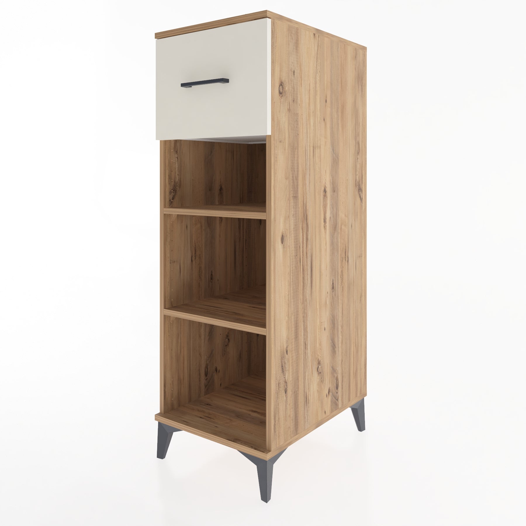Woodntry Modüler Dolap Çam 44x59x122 cm Çekmeceli ve Raflı CR70-3