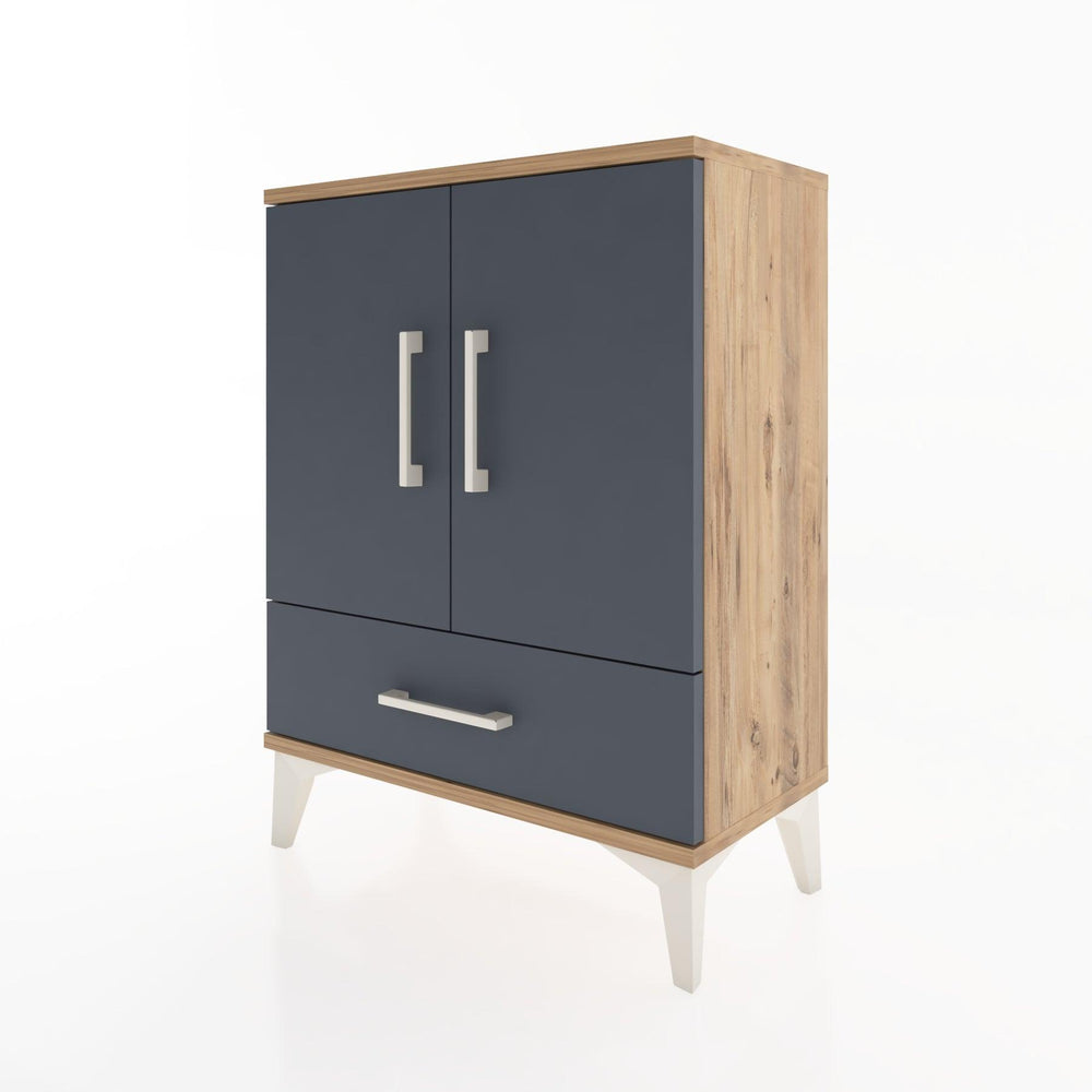 Woodntry Modular Nightstand Pine 60x30x68 cm with Cover and Drawer KC20-3