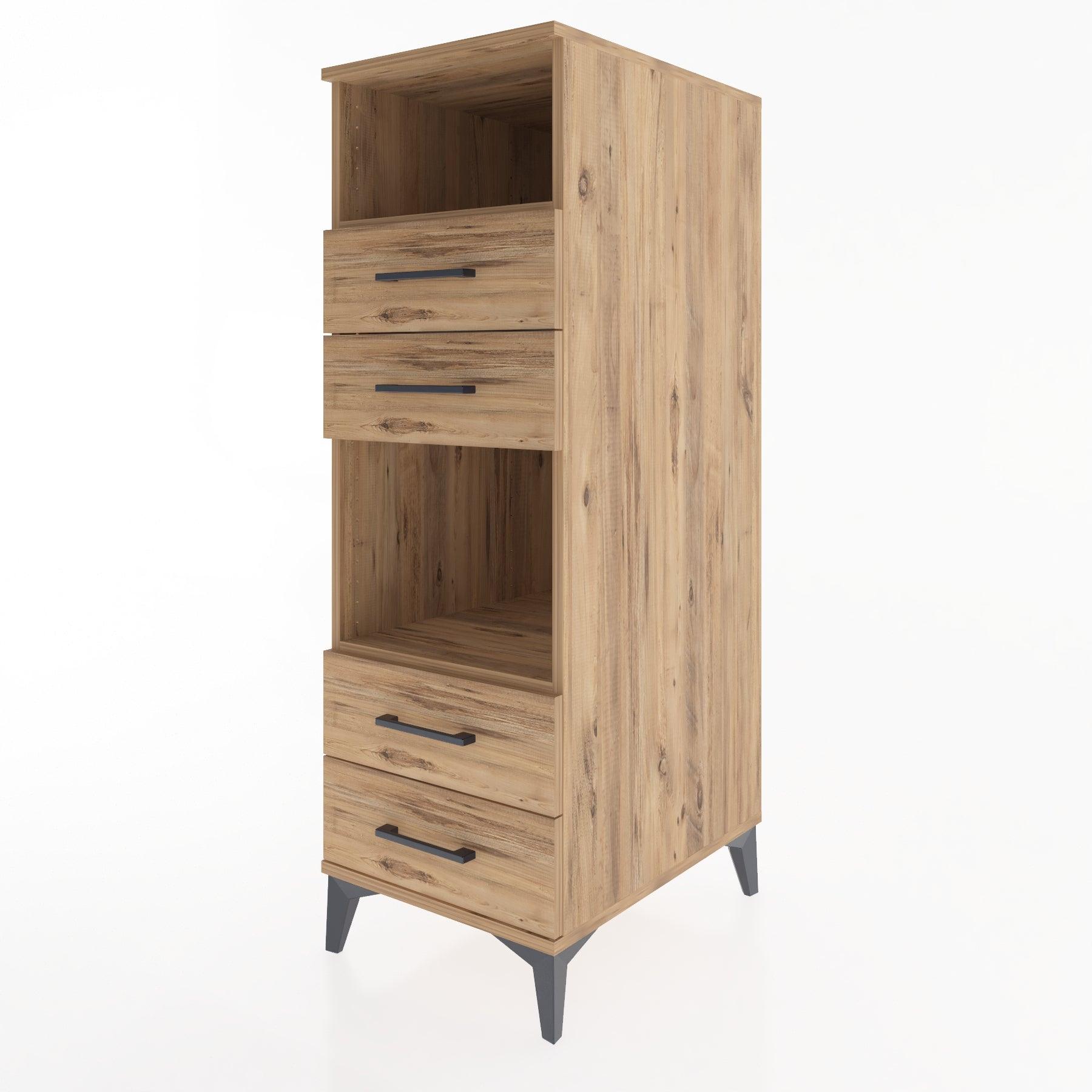 Woodntry Modular Cabinet Pine 44x59x122 cm with Drawers and Shelves CR120-3