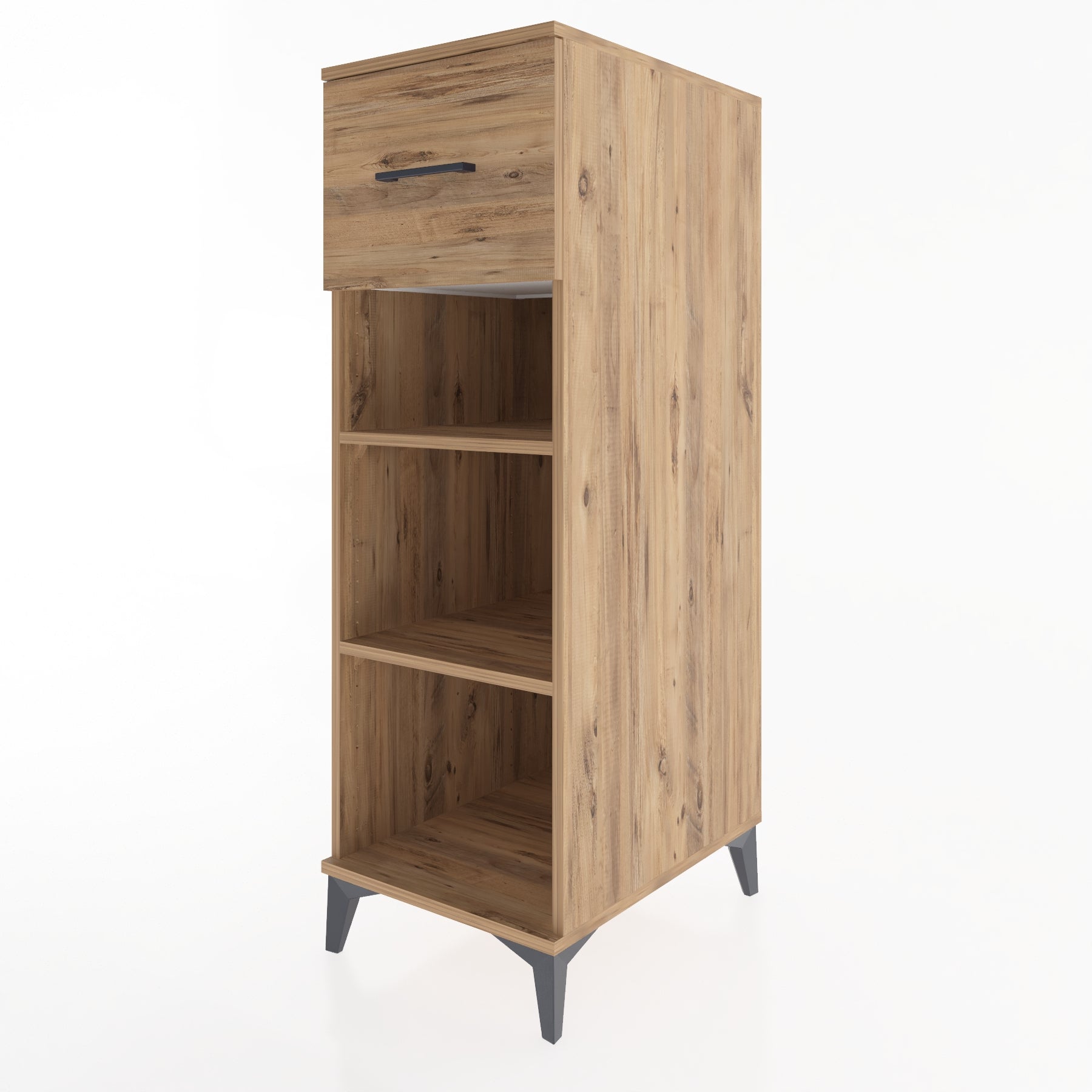 Woodntry Modüler Dolap Çam 44x59x122 cm Çekmeceli ve Raflı CR70-3