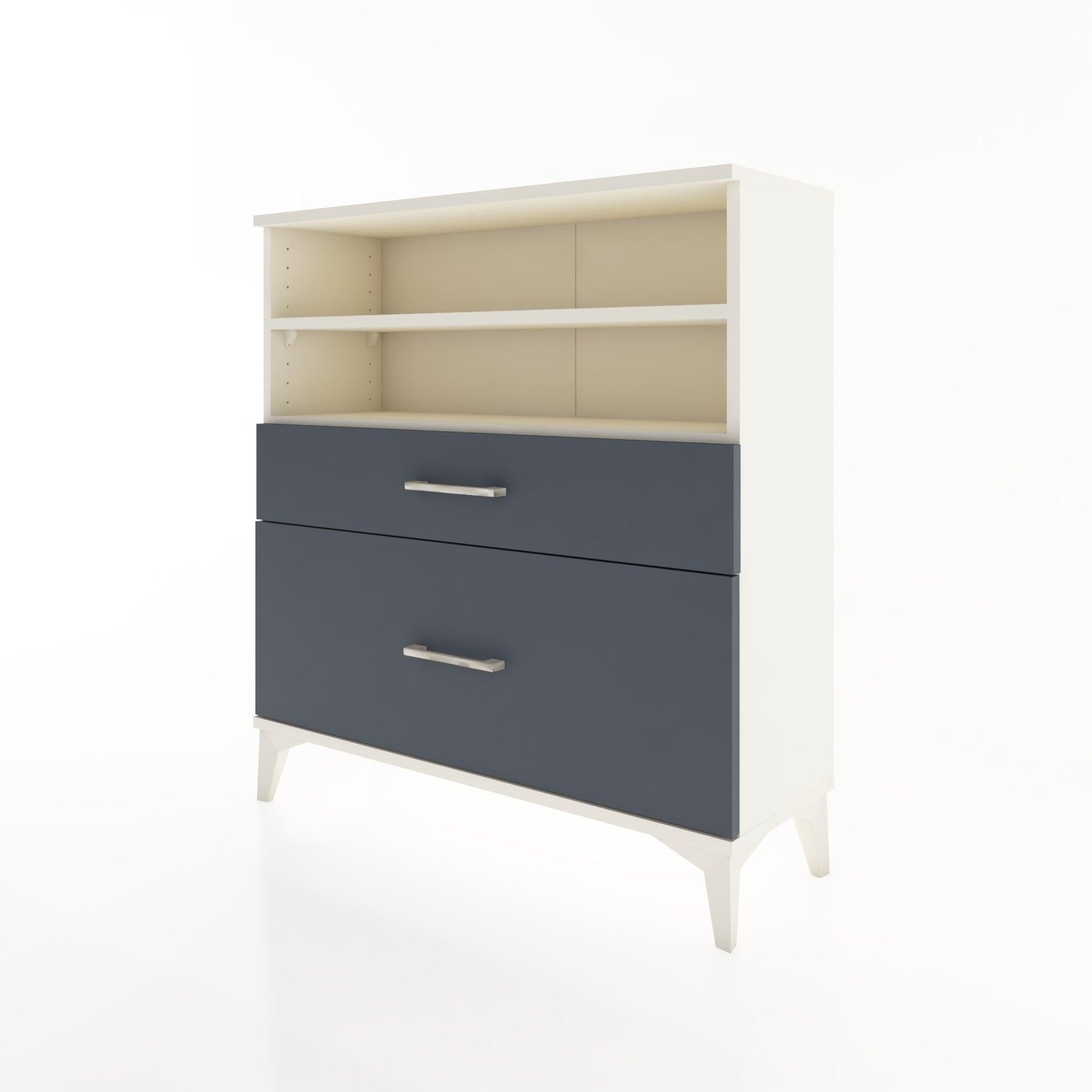 Woodntry Modular Dresser Moonstone 88x30x84 cm with Drawers and Shelves CR21-1