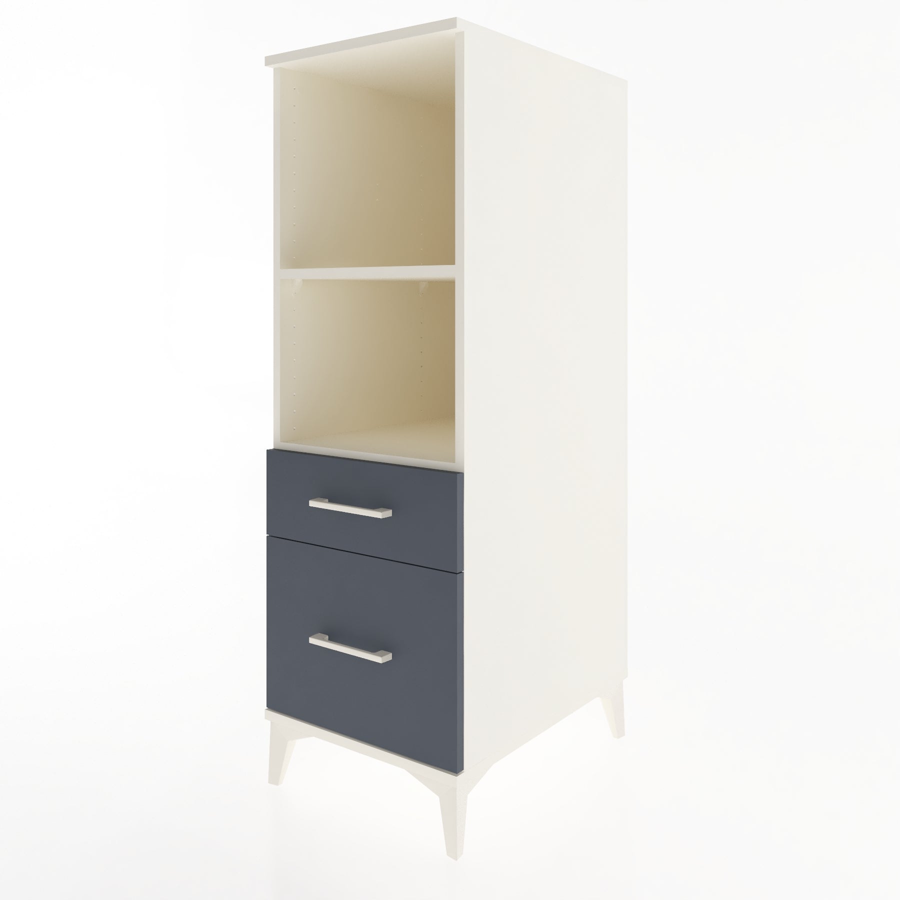 Woodntry Modular Cabinet Moonstone 44x59x122 cm with Drawers and Shelves CR71-1