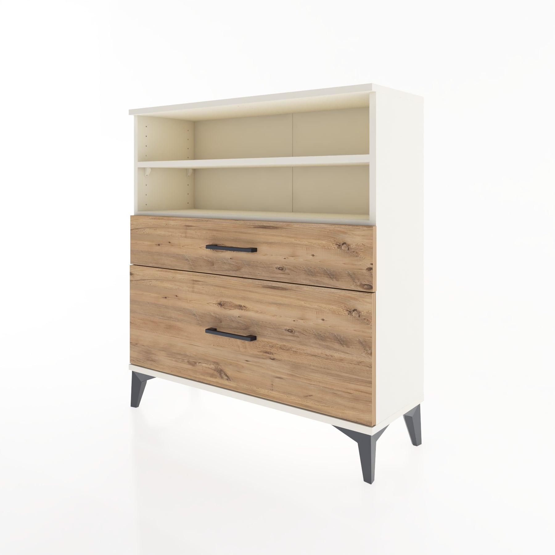 Woodntry Modular Dresser Moonstone 88x30x84 cm with Drawers and Shelves CR21-1
