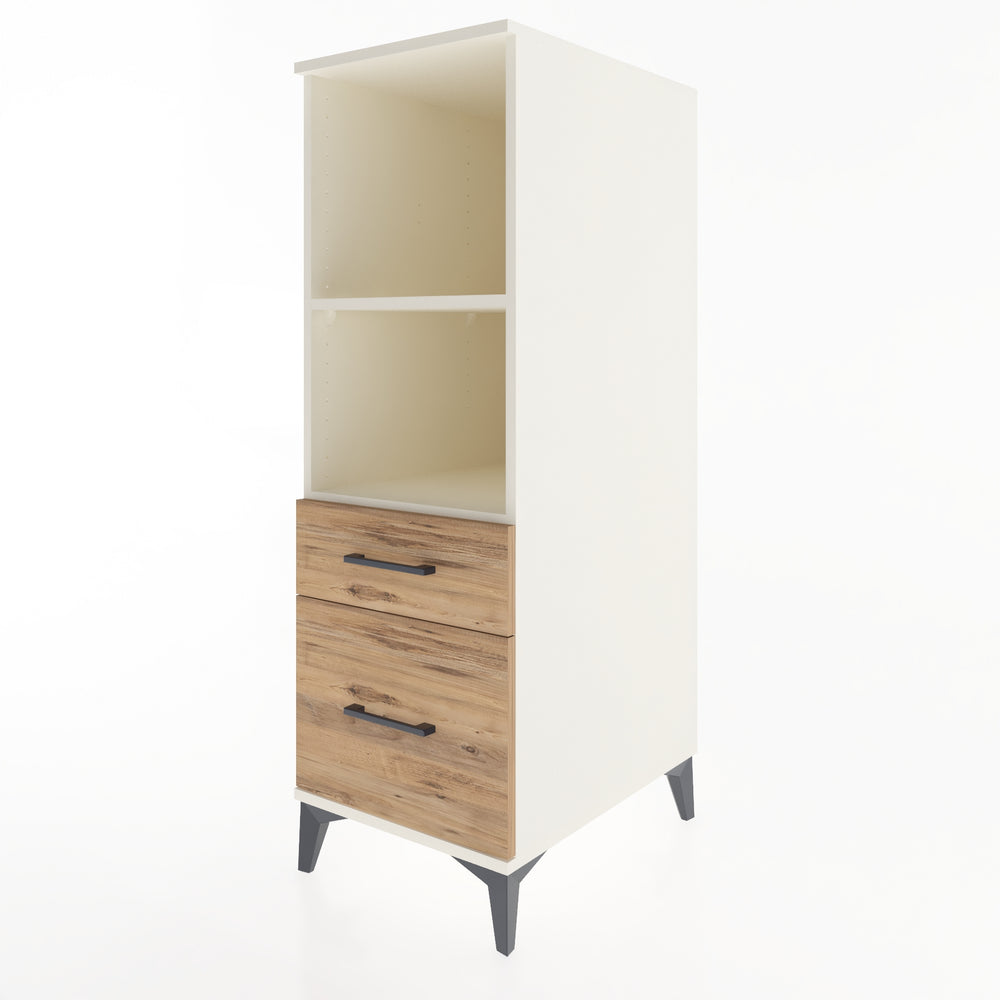 Woodntry Modüler Dolap Aytaşı 44x59x122 cm Çekmeceli ve Raflı CR71-1