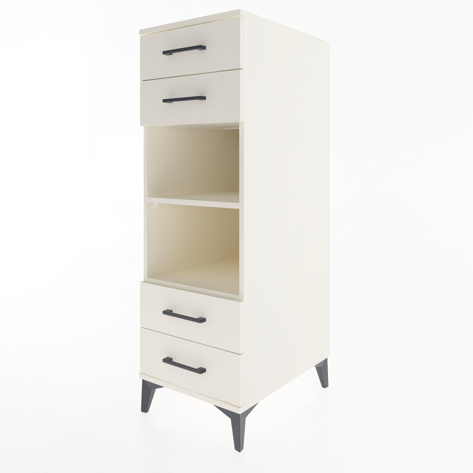 Woodntry Modular Cabinet Moonstone 44x59x122 cm with Drawers and Shelves CR121-1