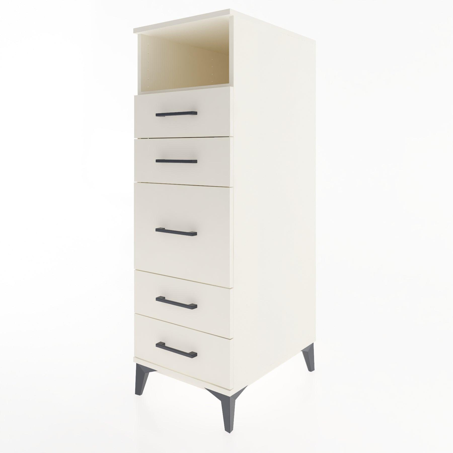 Woodntry Modular Cabinet Moonstone 44x30x122 cm with Drawers and Shelves CR21-1