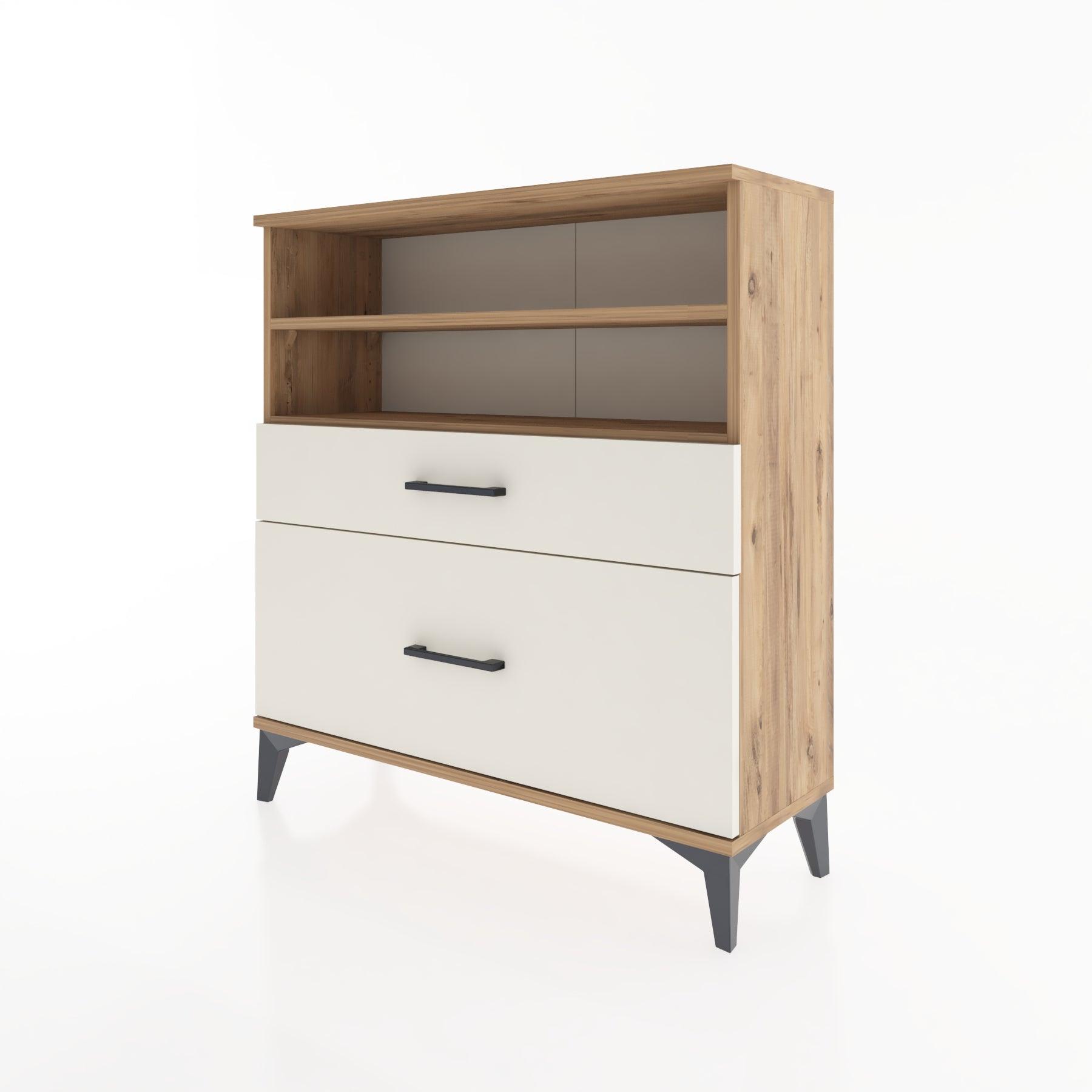 Woodntry Modular Dresser Pine 88x30x84 cm with Drawers and Shelves CR21-3