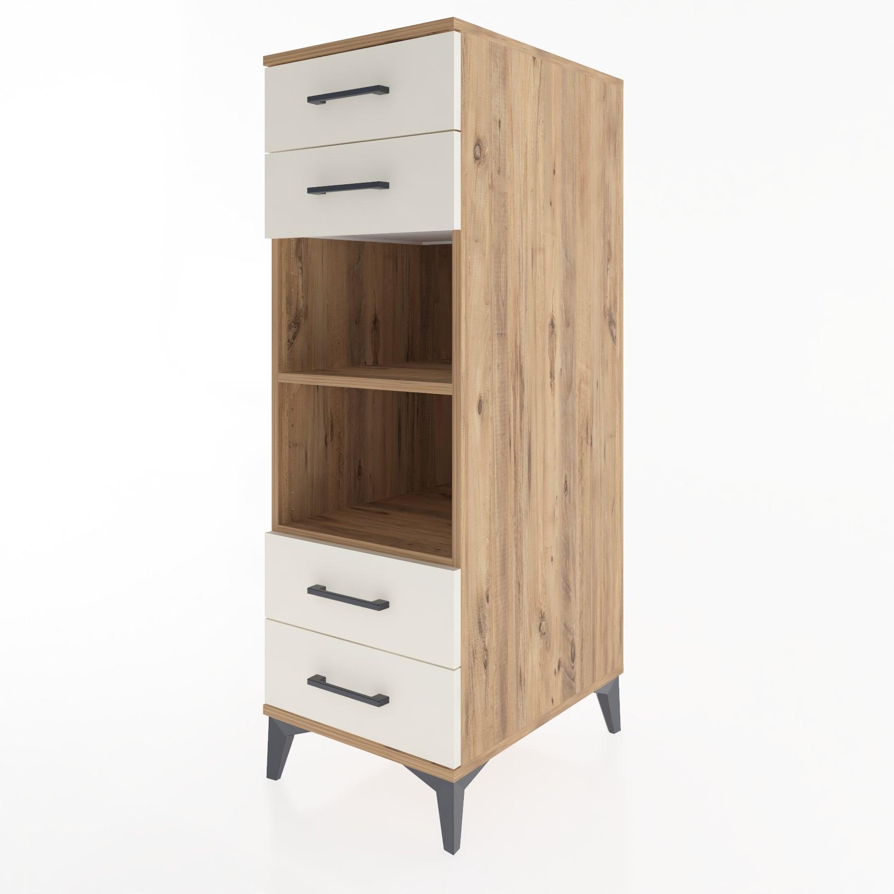 Woodntry Modular Cabinet Pine 44x59x122 cm with Drawers and Shelves CR121-3