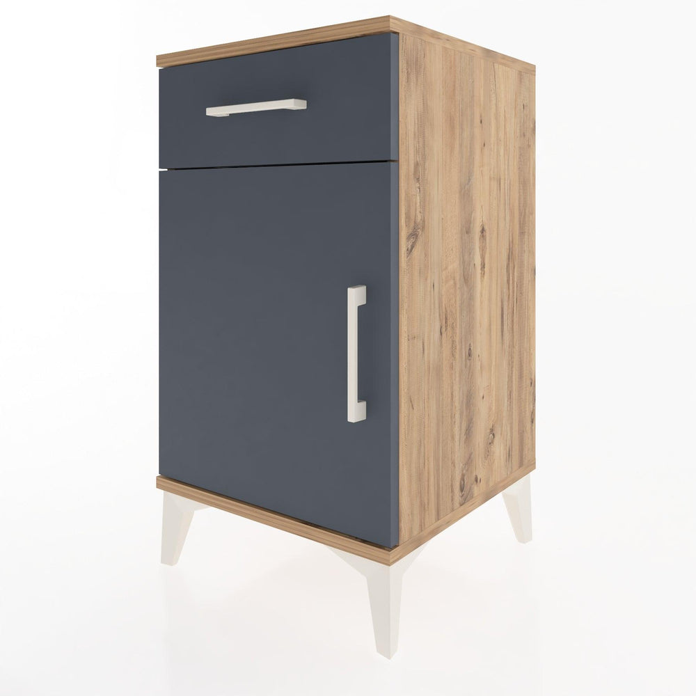 Woodntry Modular Nightstand Pine 44x44x68 cm with Cover and Drawer KC21-3