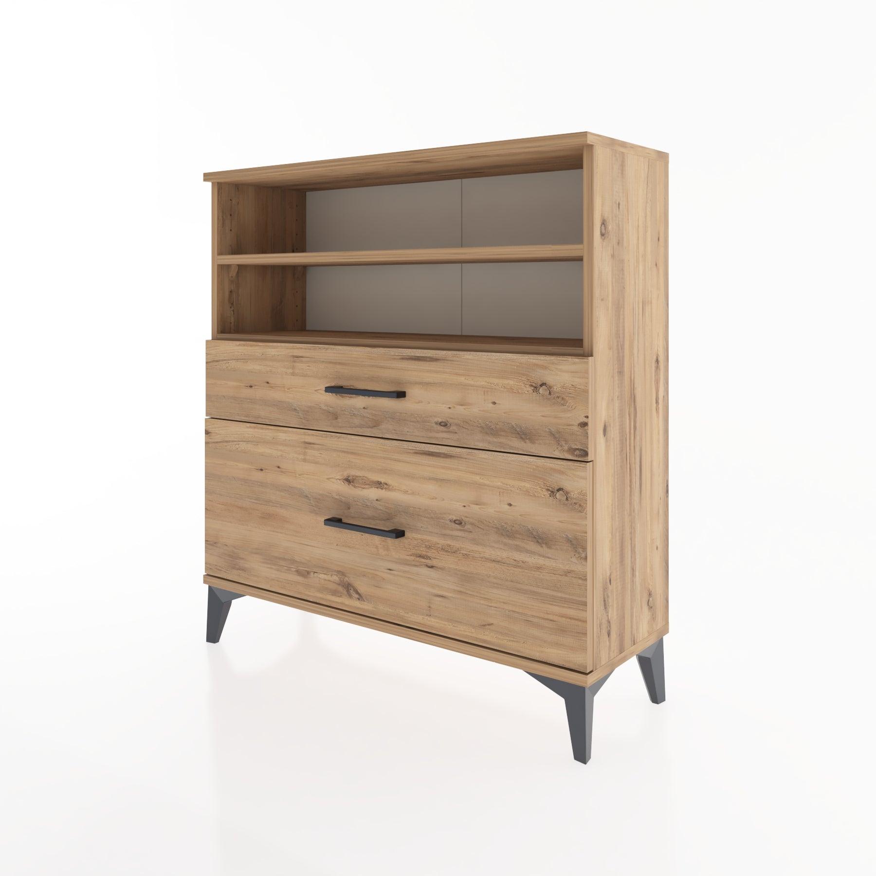 Woodntry Modular Dresser Pine 88x30x84 cm with Drawers and Shelves CR21-3