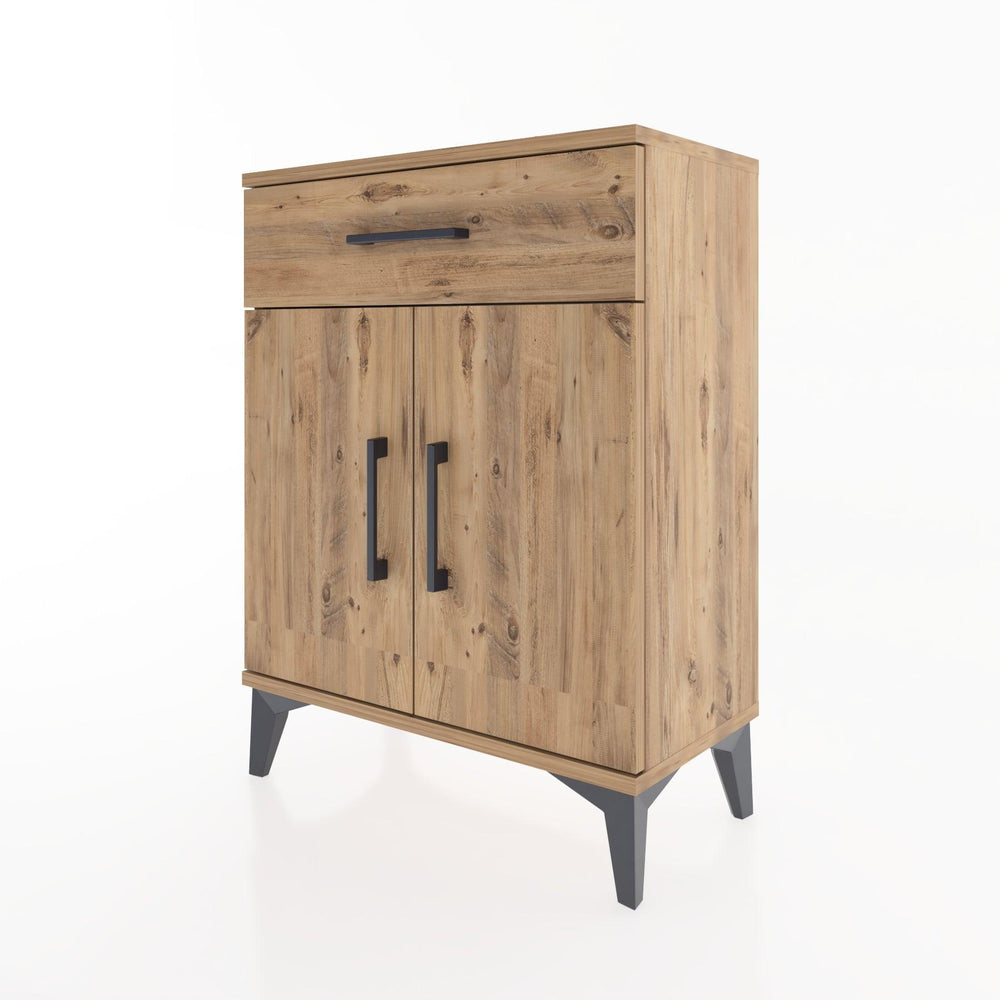 Woodntry Modular Nightstand Pine 60x30x68 cm with Cover and Drawer KC21-3