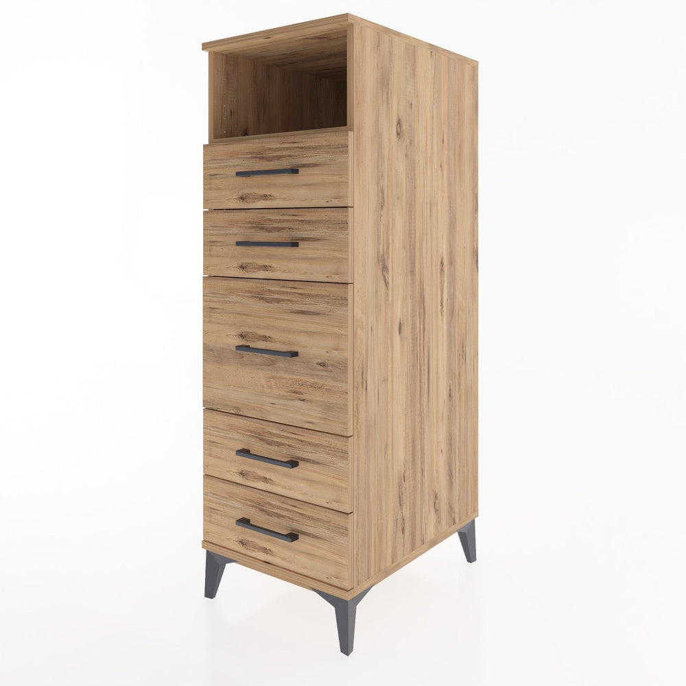Woodntry Modular Cabinet Pine 44x59x122 cm with Drawers and Shelves CR21-3