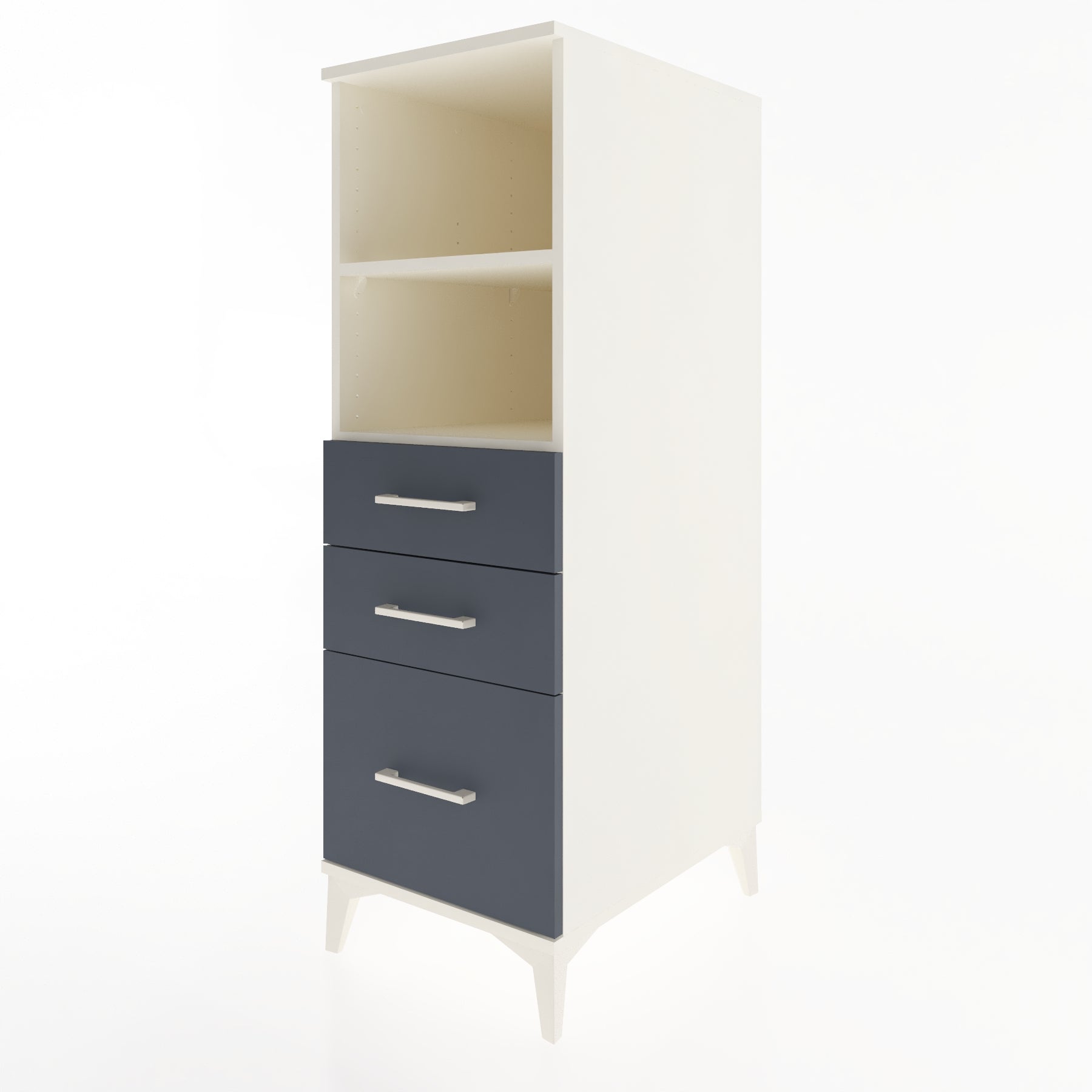Woodntry Modüler Dolap Aytaşı 44x59x122 cm Çekmeceli ve Raflı CR72-1