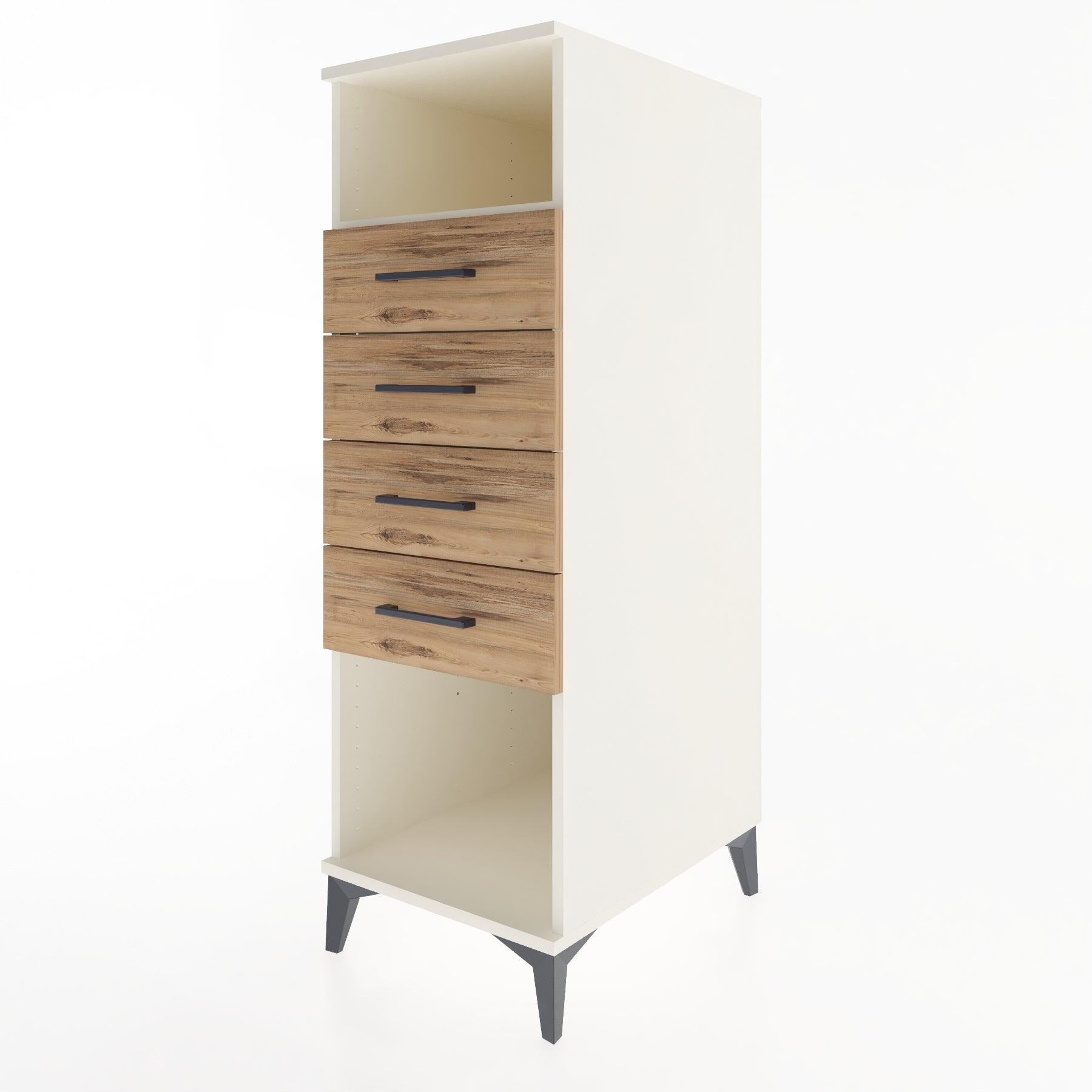 Woodntry Modular Cabinet Moonstone 44x59x122 cm with Drawers and Shelves CR122-1