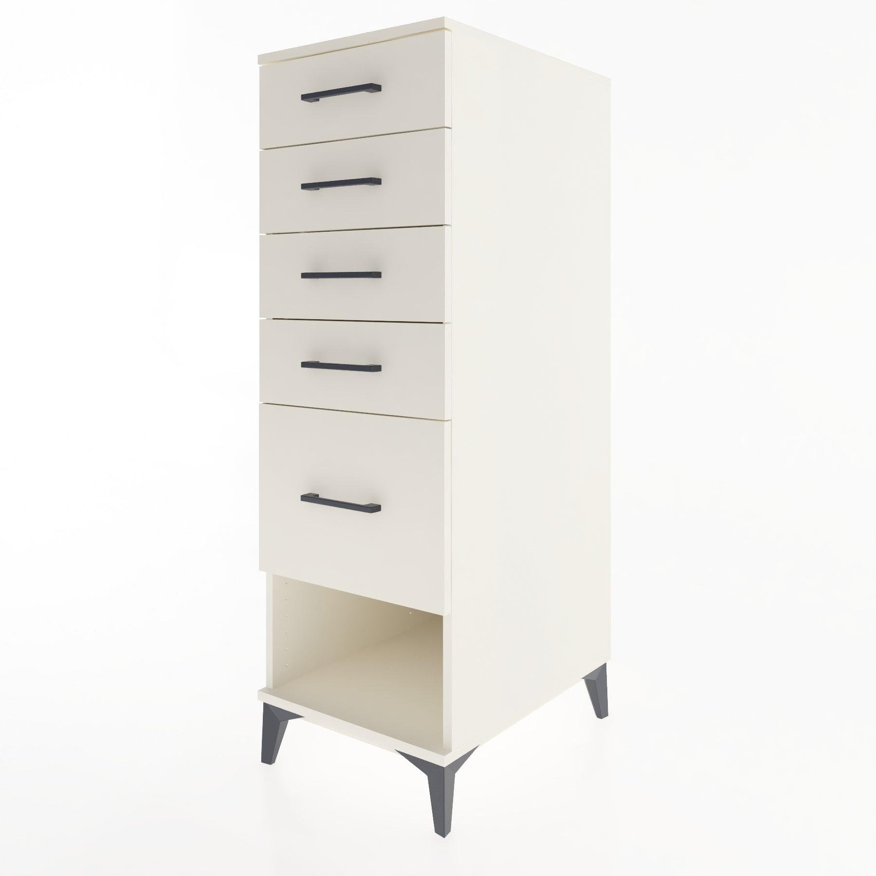 Woodntry Modular Cabinet Moonstone 44x30x122 cm with Drawers and Shelves CR22-1