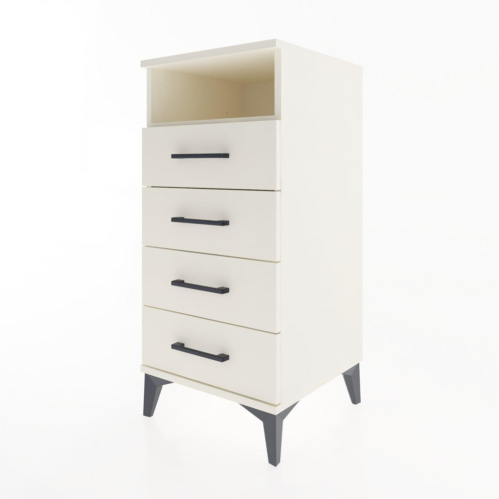 Woodntry Modular Nightstand Moonstone 44x44x84 cm with Drawer and Shelf CR22-1