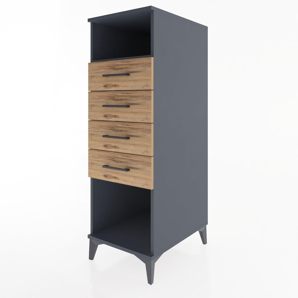 Woodntry Modular Cabinet Anthracite 44x30x122 cm with Drawers and Shelves CR122-2