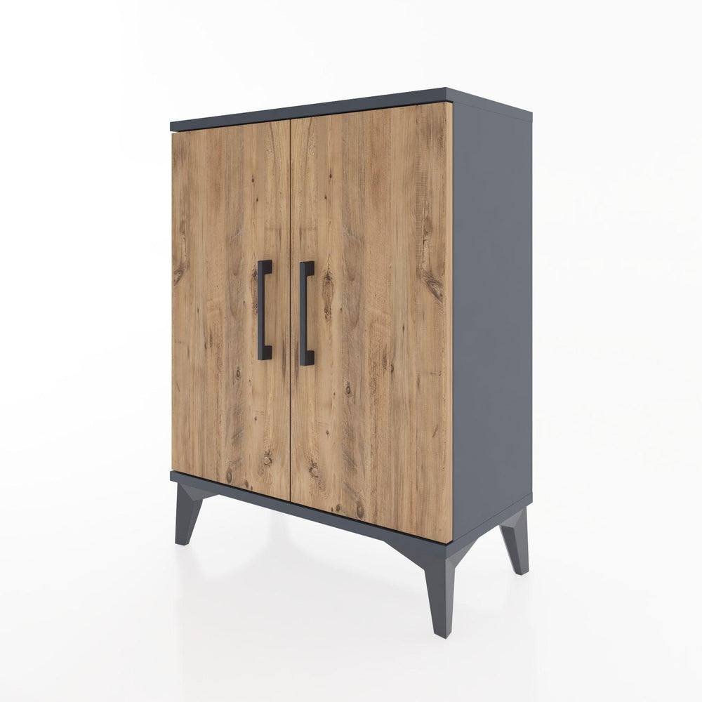 Woodntry Modular Nightstand Anthracite 60x30x68 cm with Lid K22-2