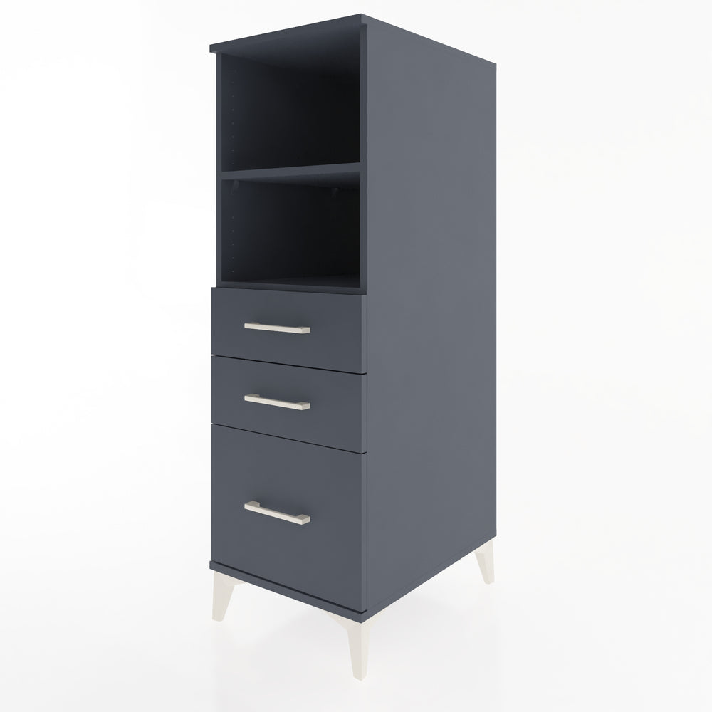 Woodntry Modular Cabinet Anthracite 44x59x122 cm with Drawers and Shelves CR72-2
