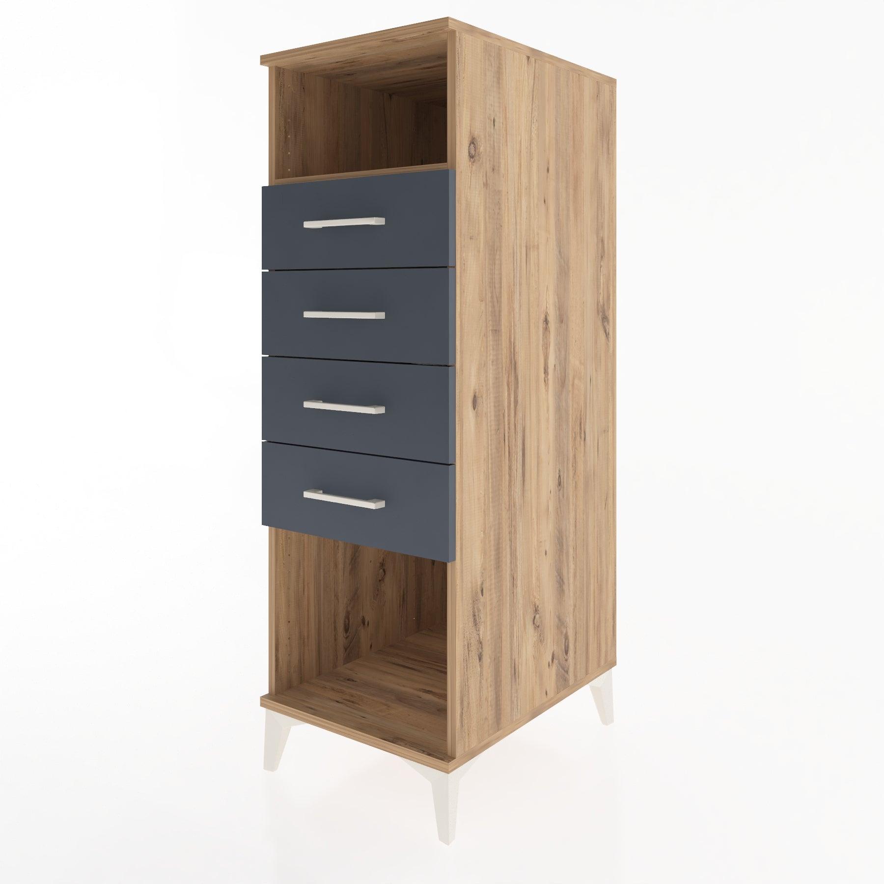 Woodntry Modular Cabinet Pine 44x59x122 cm with Drawers and Shelves CR122-3
